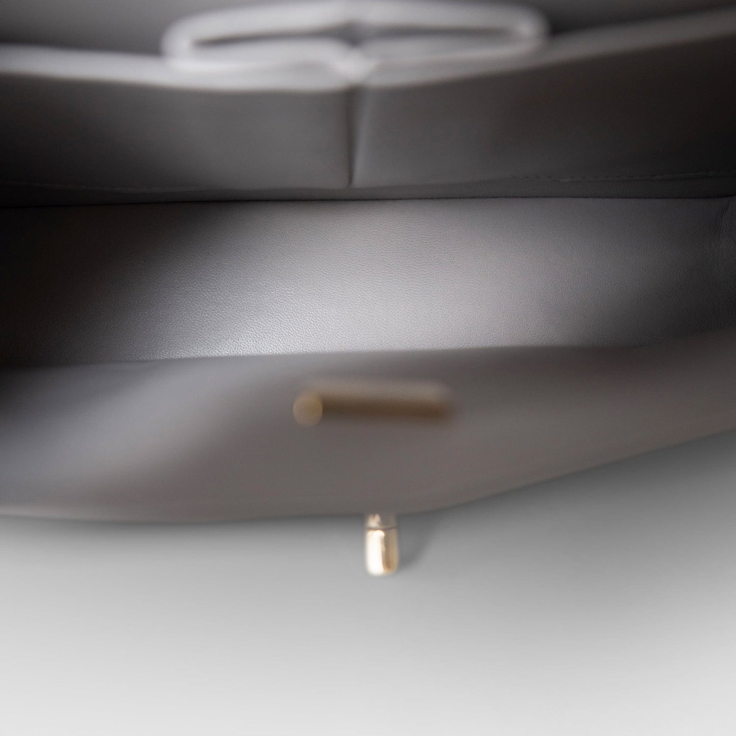 21A Grey Caviar Quilted Classic Flap Small Light Gold Hardware