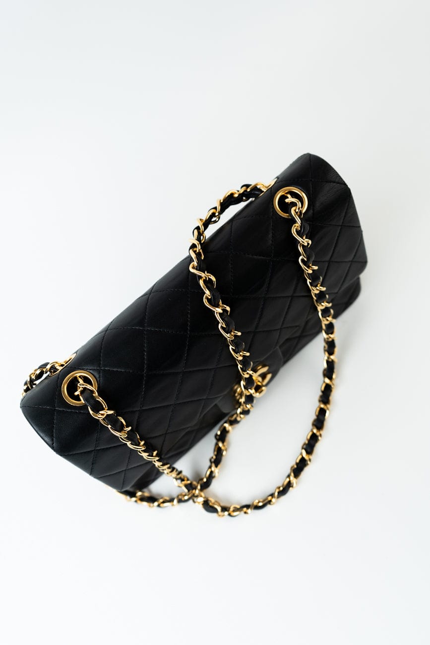 Vintage Small Classic Flap Black Lambskin Quilted GHW