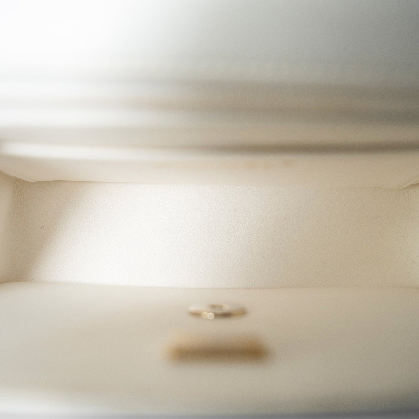 White Lambskin Quilted Crystal Top Handle Flap Light Gold Hardware