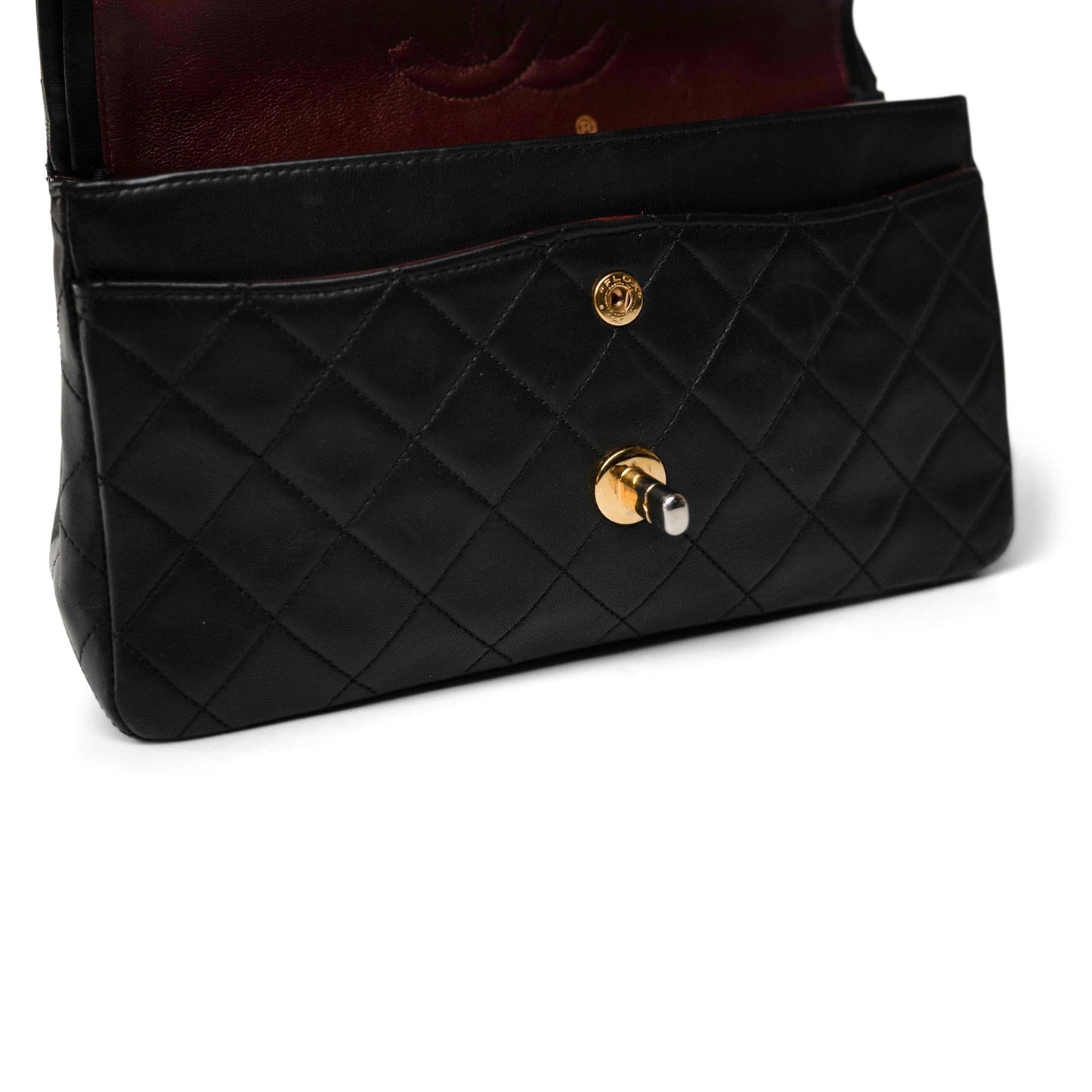 Vintage Small Classic Flap Black Lambskin Quilted GHW