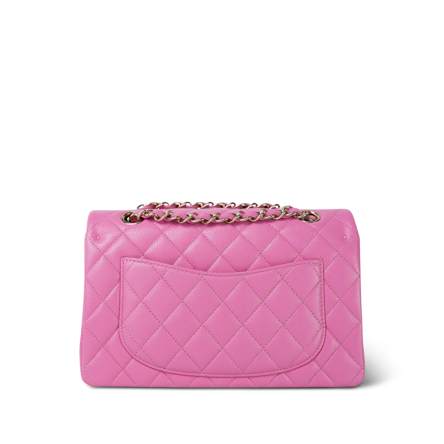 21P Pink Caviar Quilted Classic Flap Small LGHW