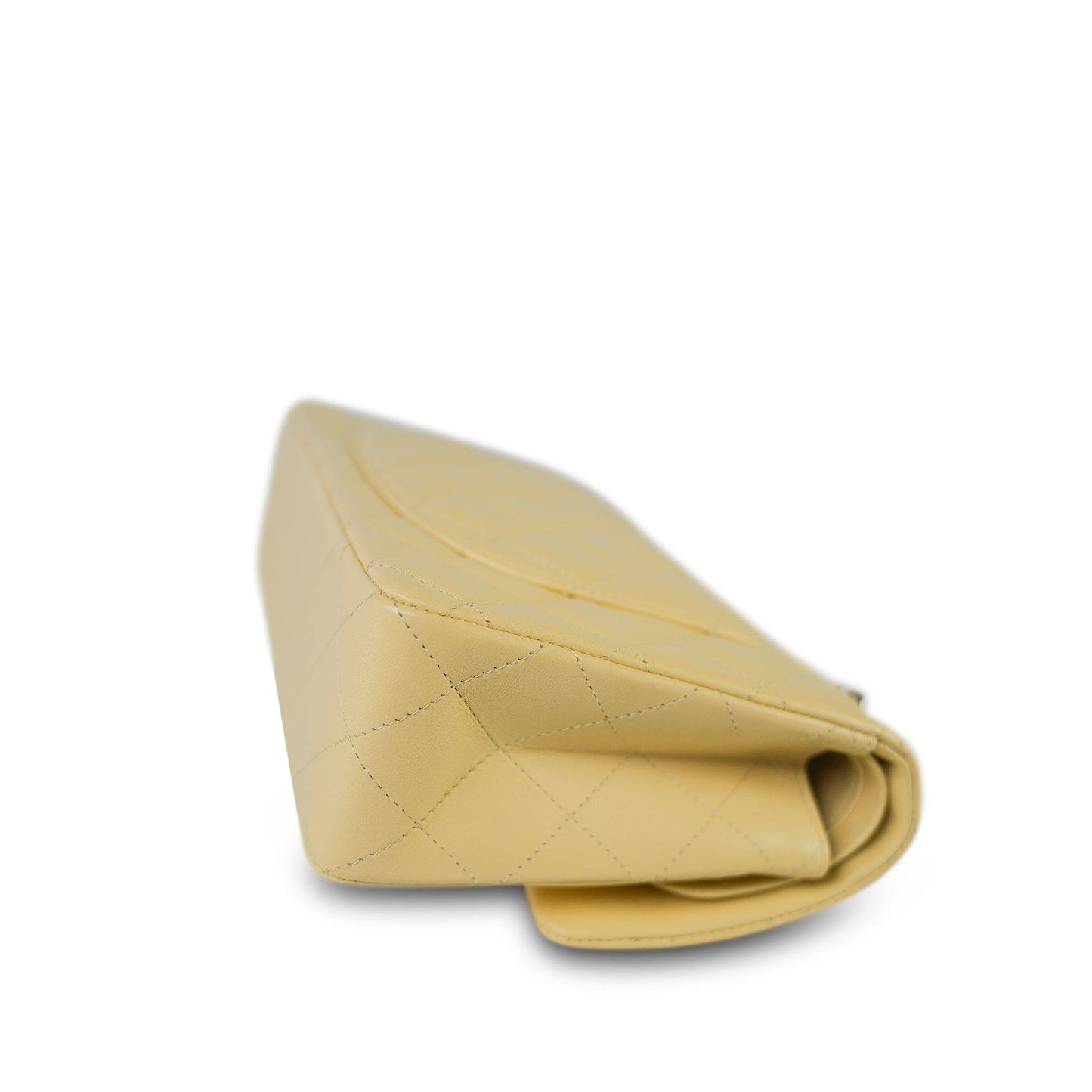 21C Yellow Lambskin Quilted Classic Flap Small Light Gold Hardware