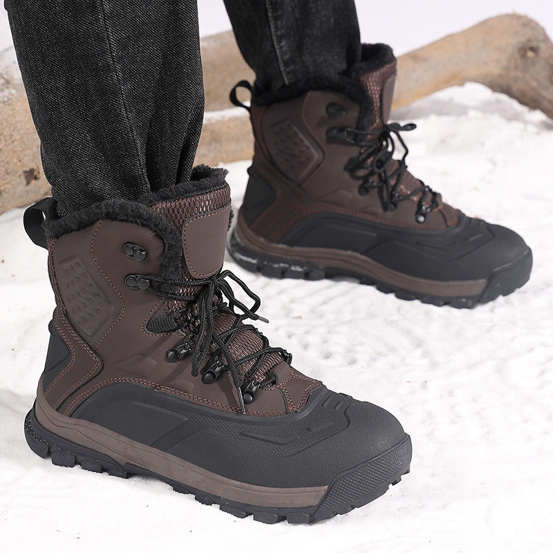 Fleece-lined Warm Plus Sized Men's Boots