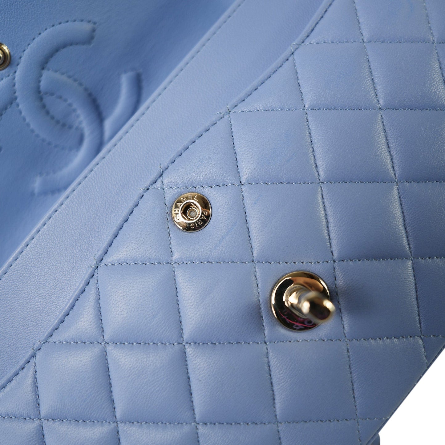 21C Blue Lambskin Quilted Classic Flap Small LGHW