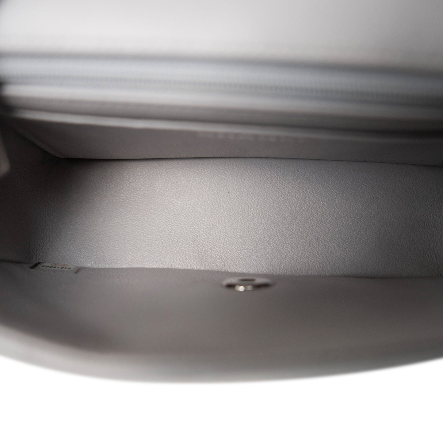 20C Light Grey Lambskin Quilted Mini Rectangular Flap Silver Hardware