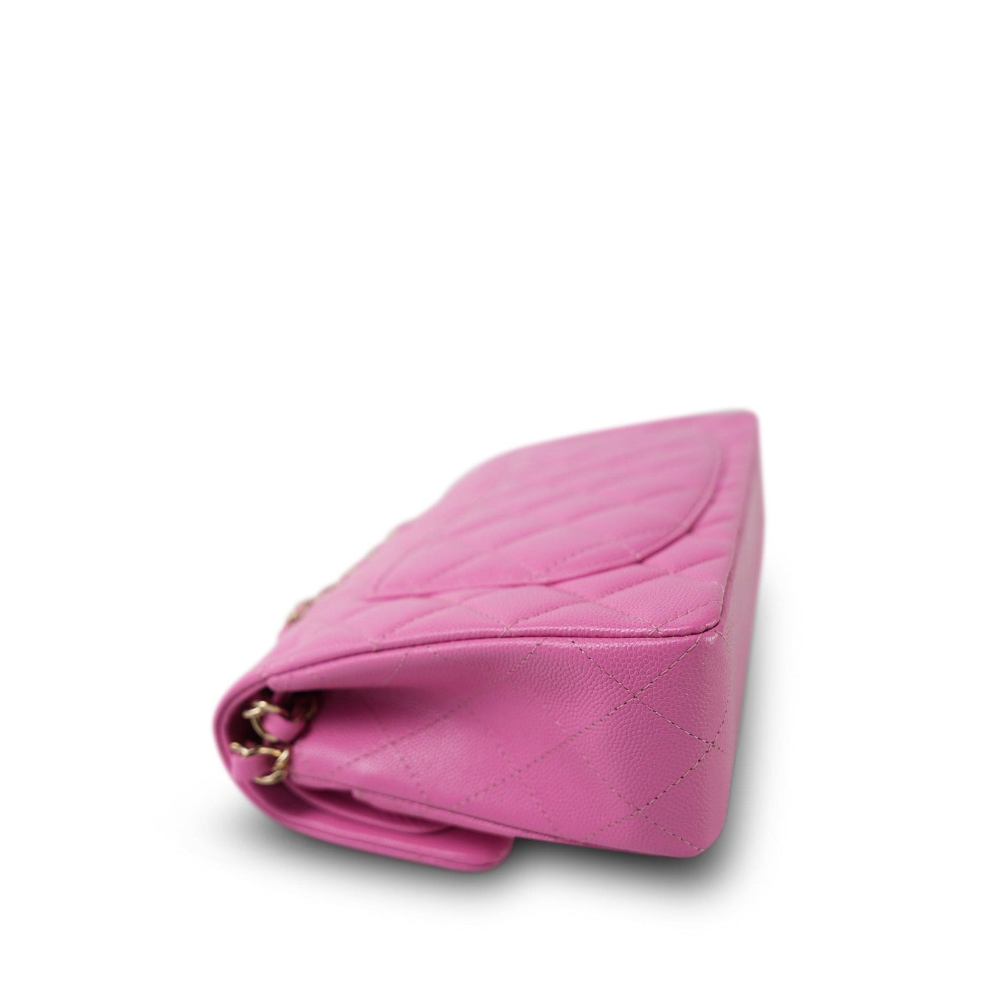 21P Pink Caviar Quilted Classic Flap Small LGHW