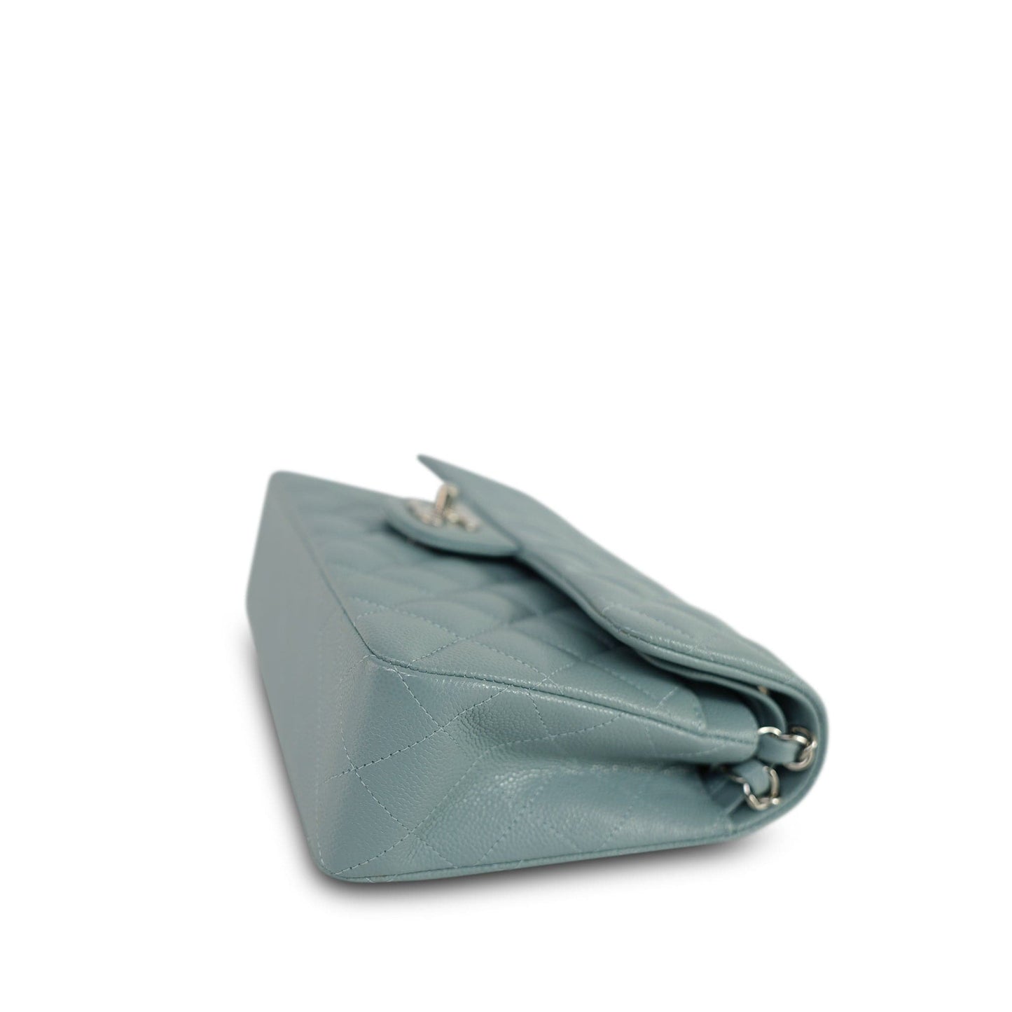 20B Blue Caviar Quilted Classic Flap Small Silver Hardware