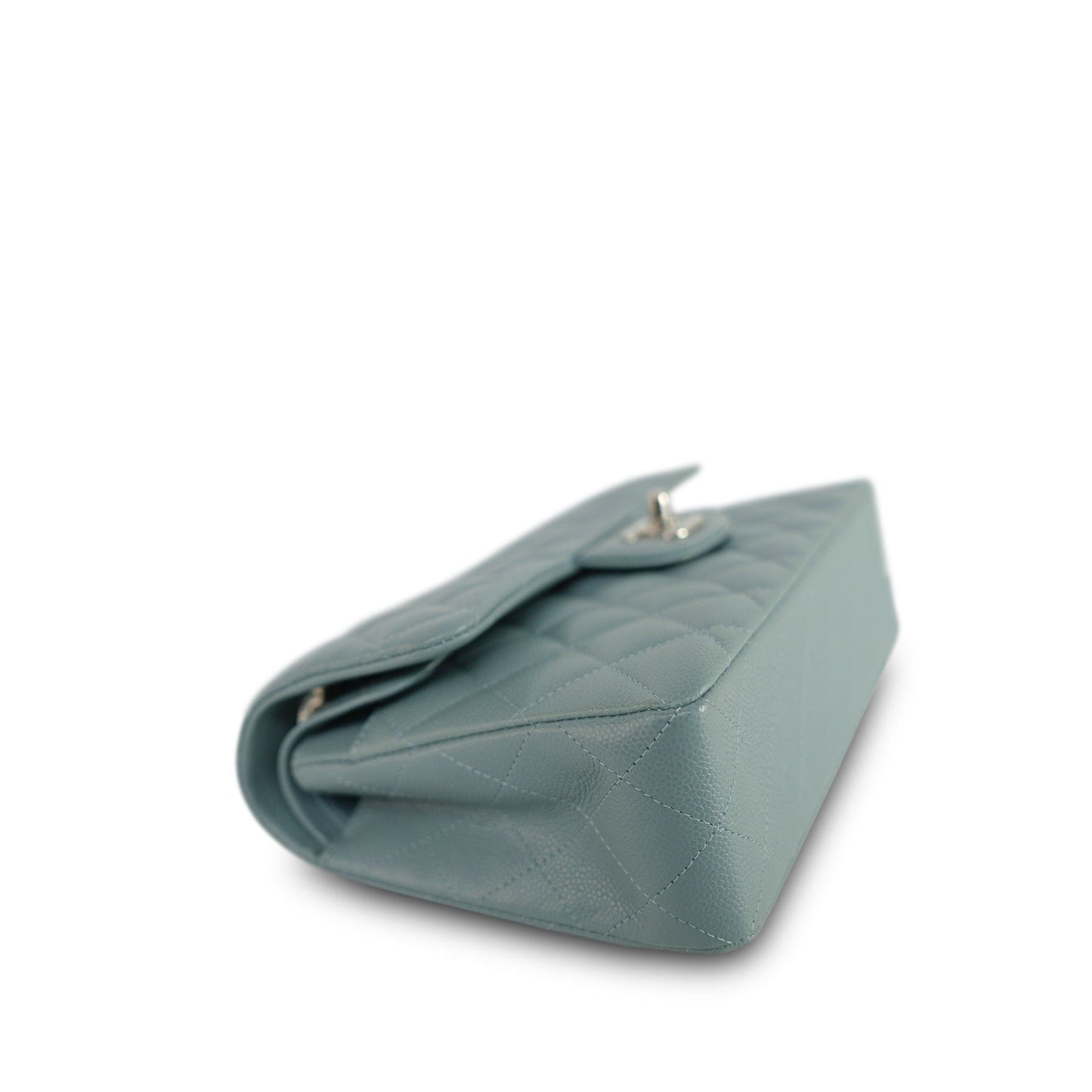 20B Blue Caviar Quilted Classic Flap Small Silver Hardware