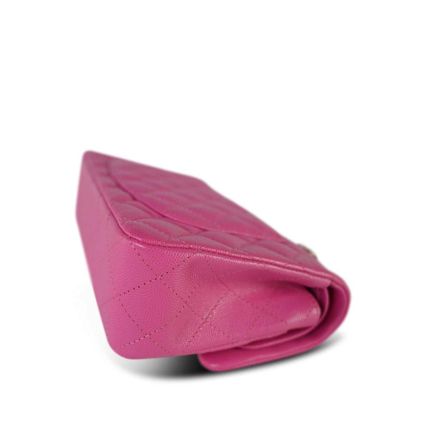 20S Pink Caviar Quilted Classic Flap Small LGHW