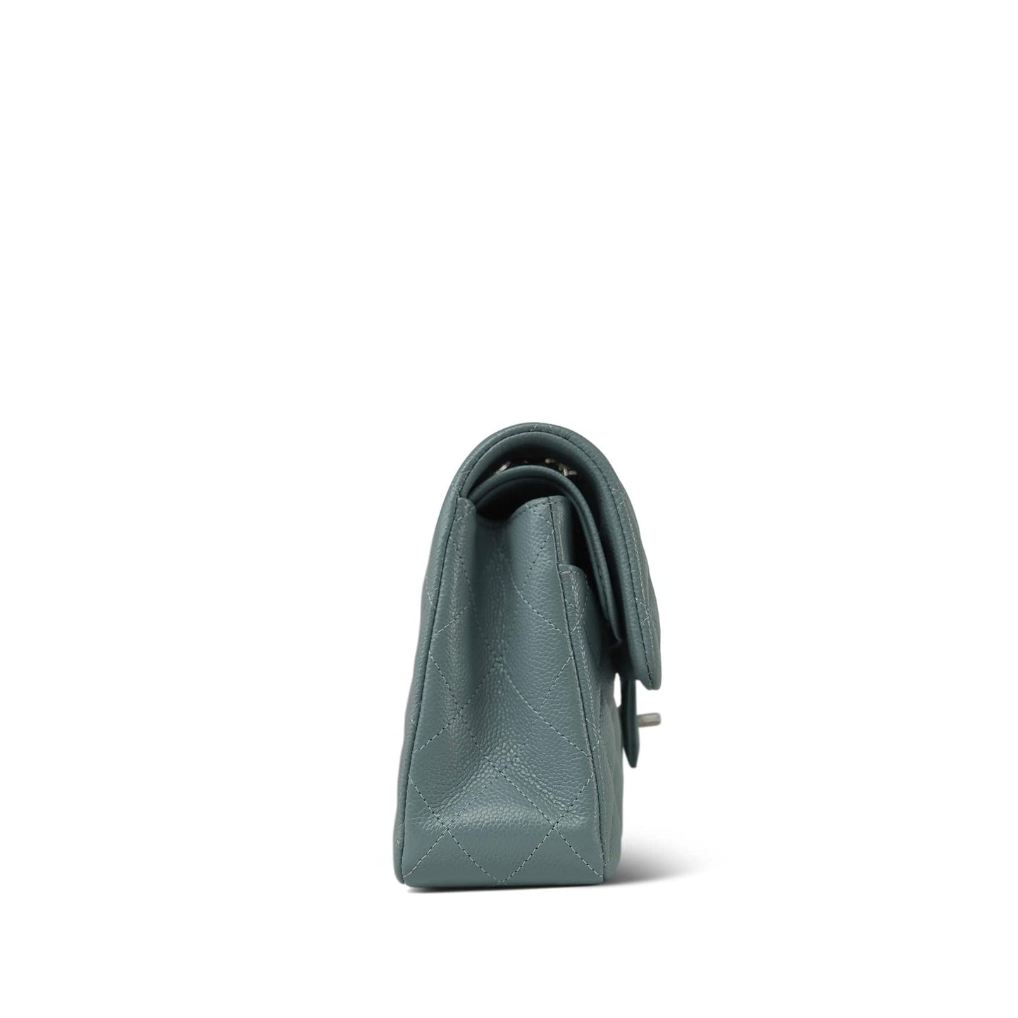 20B Blue Caviar Quilted Classic Flap Small Silver Hardware