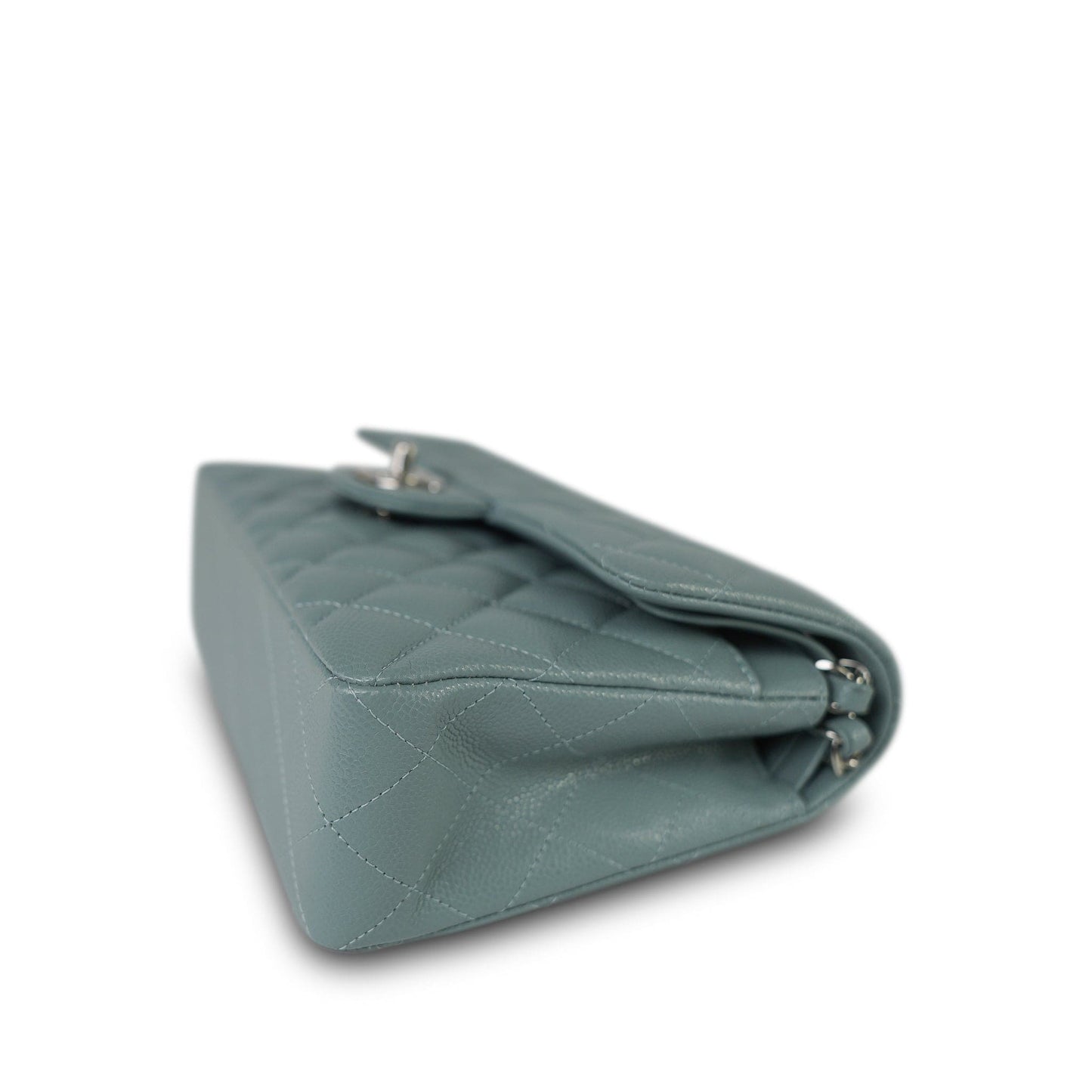 20B Blue Caviar Quilted Classic Flap Small Silver Hardware