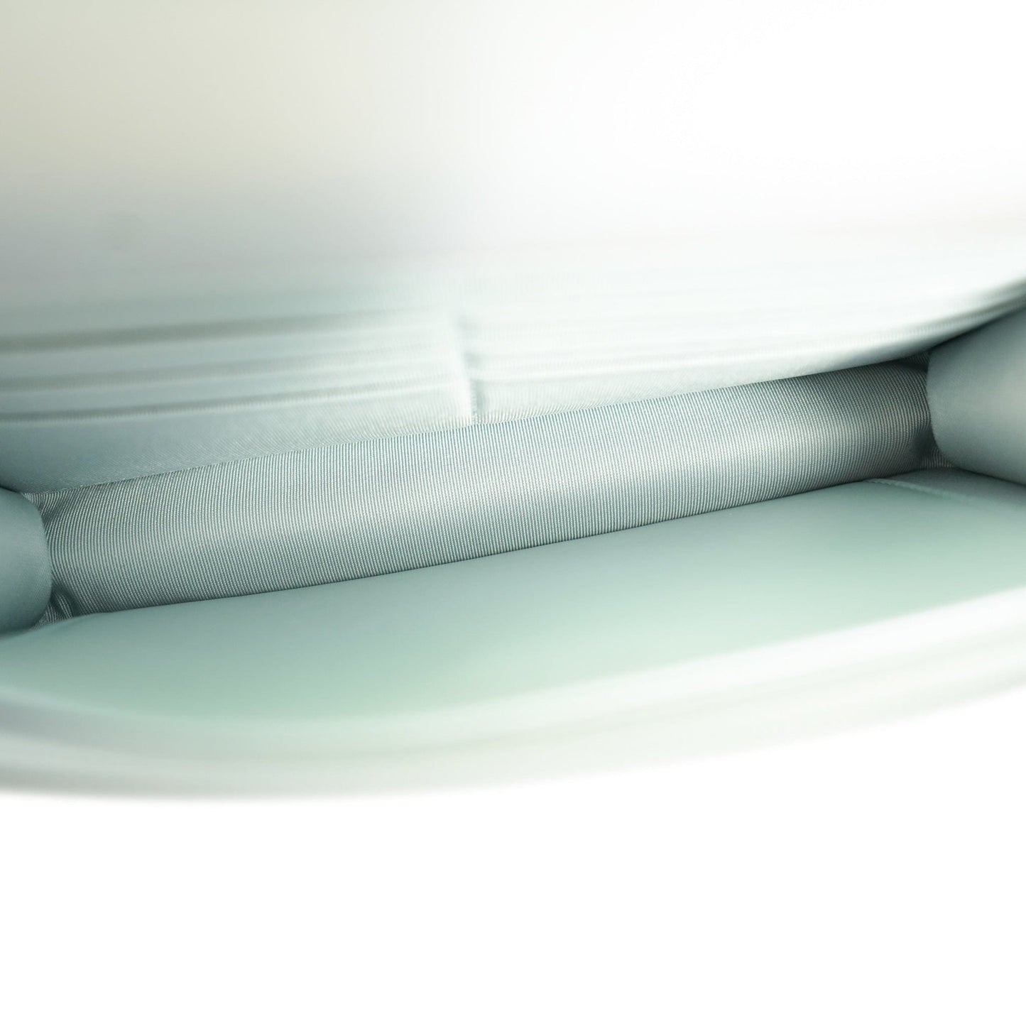 21K Light Blue/ White Iridescent Calfskin Quilted Wallet on Chain WOC Silver Hardware