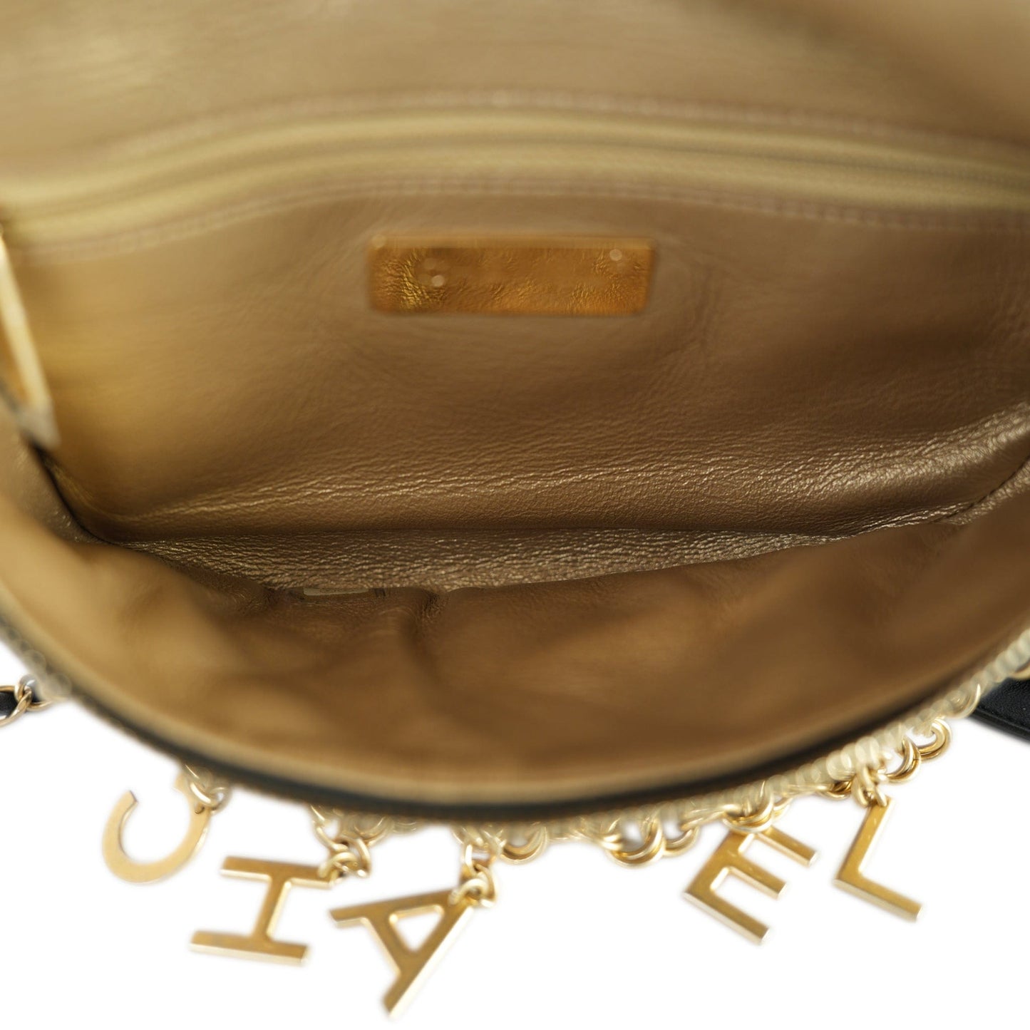 19A Black Lambskin Quilted All About Chains Waist Bag/Bumbag Aged Gold Hardware