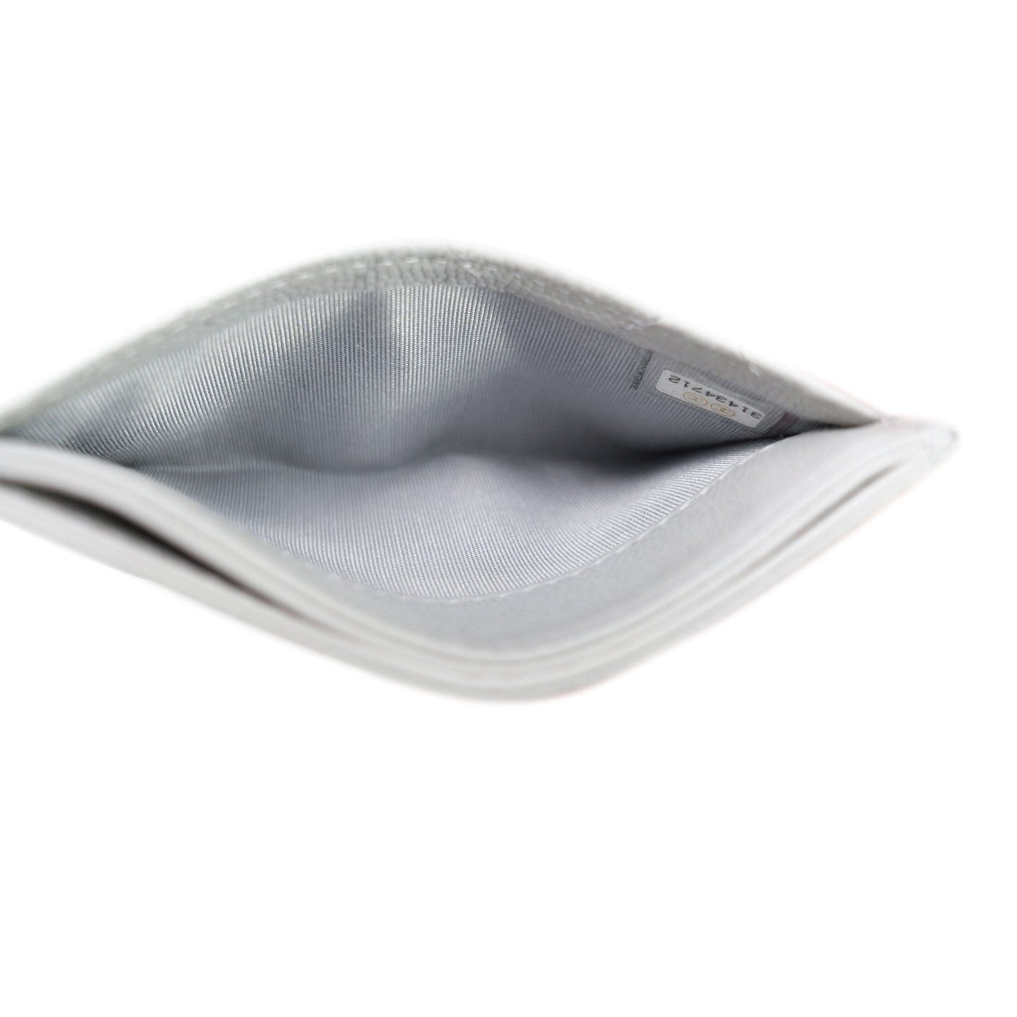 21A Grey Caviar Quilted Classic Card Holder LGHW