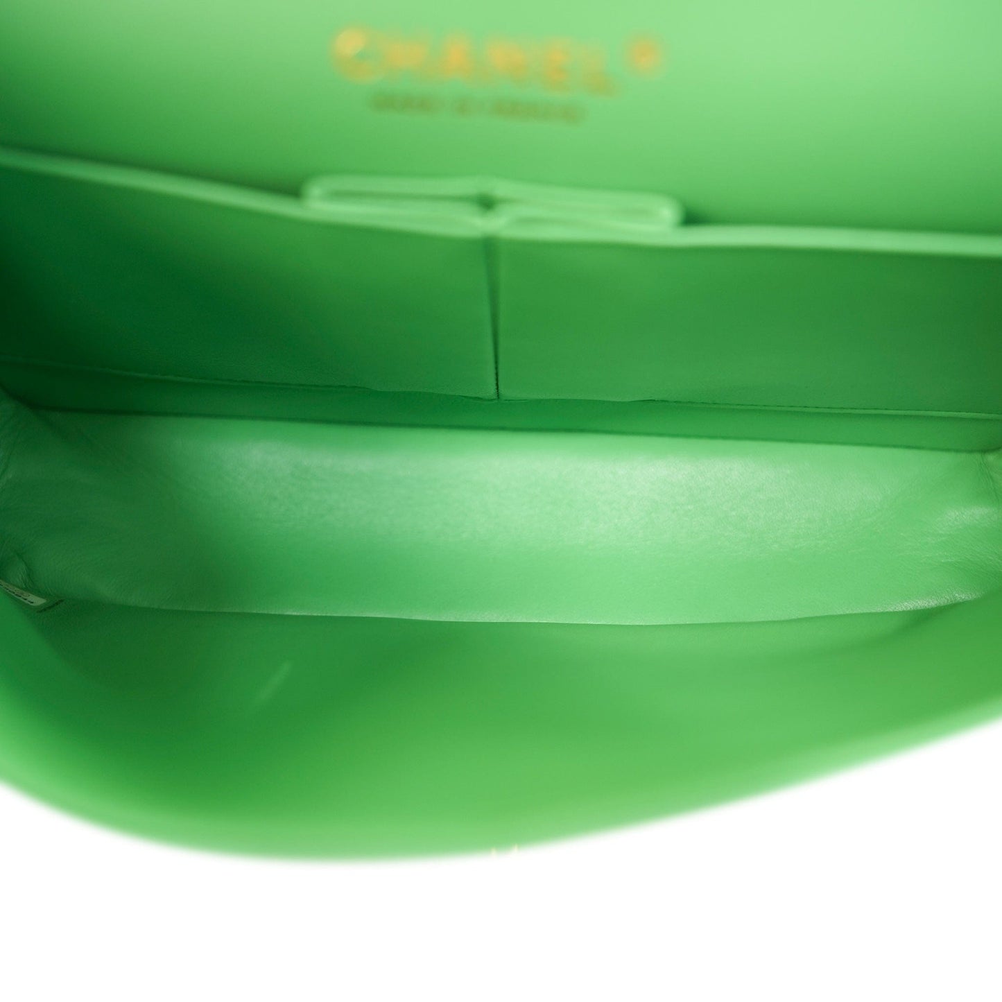 21P Green Caviar Quilted Classic Flap Medium LGHW