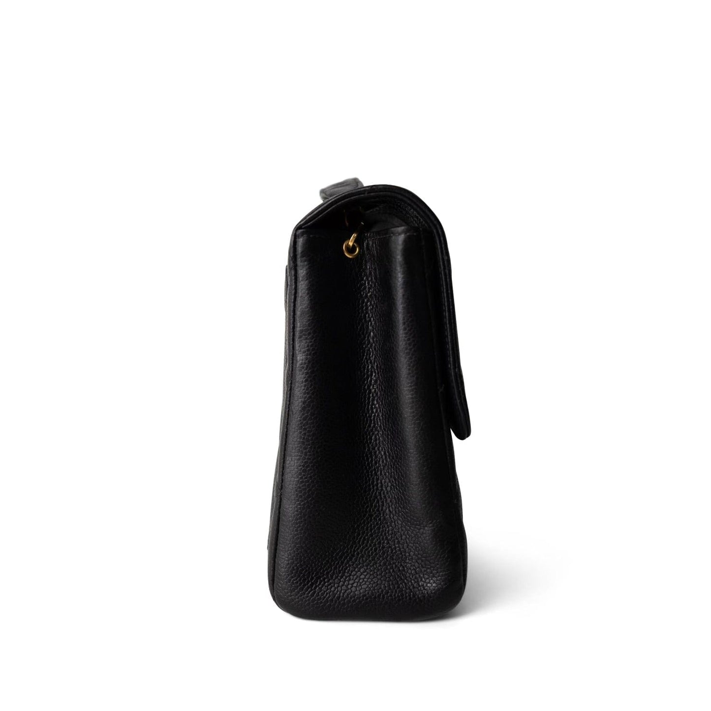 Vintage Black Caviar Quilted Square Flap Gold Hardware