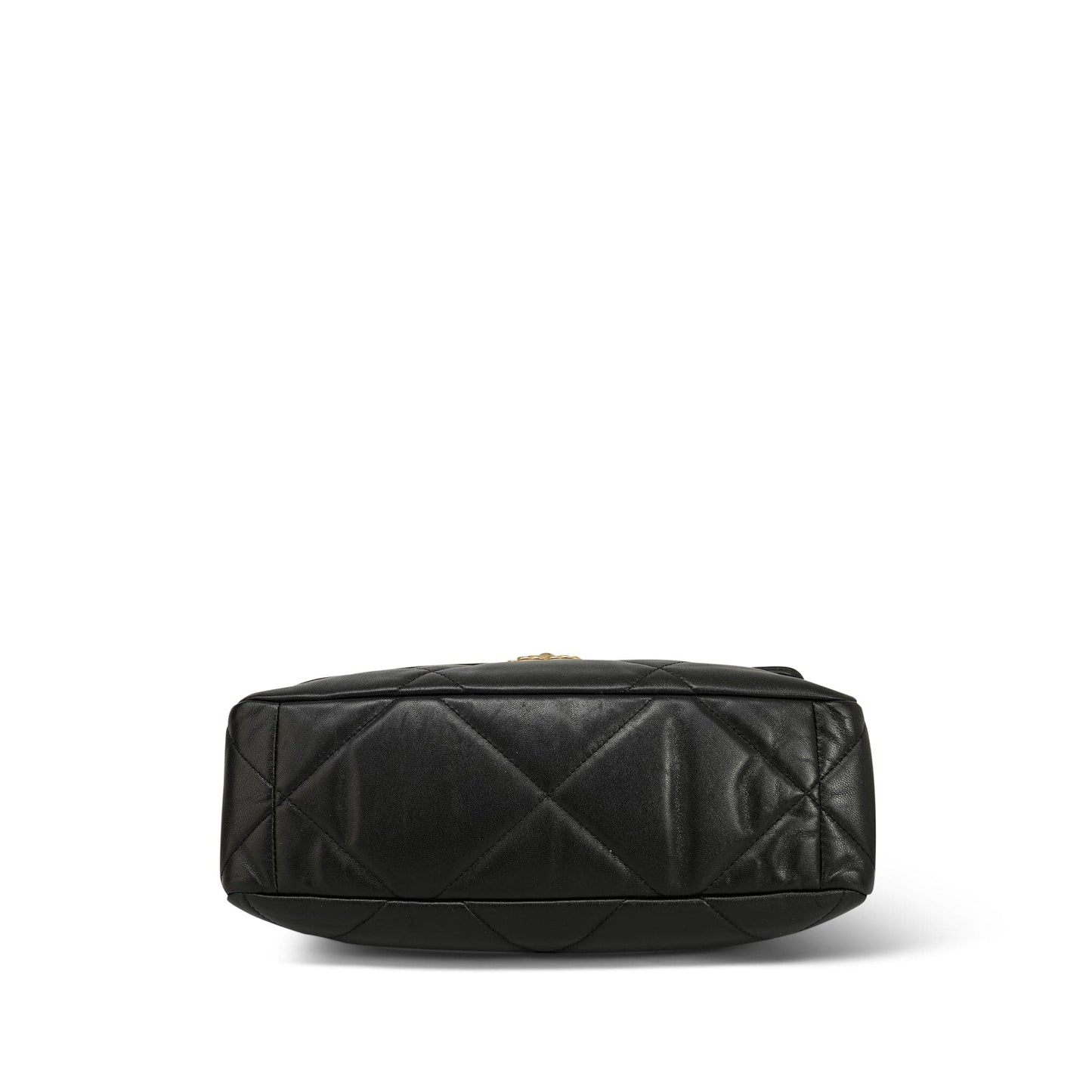 20B Black Lambskin Quilted 19 Flap Medium/Large MHW