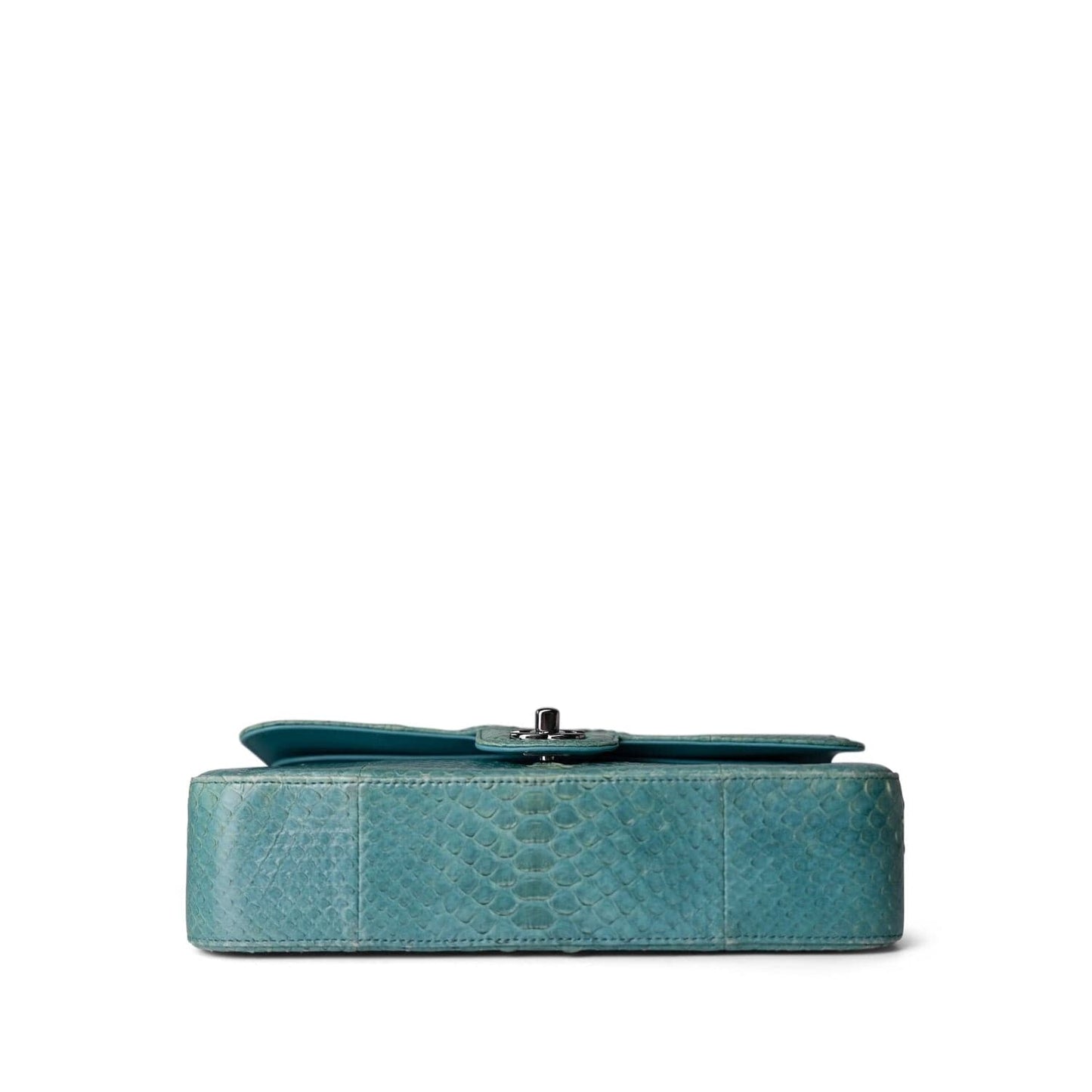 Turquoise Python Medium Classic Double Flap