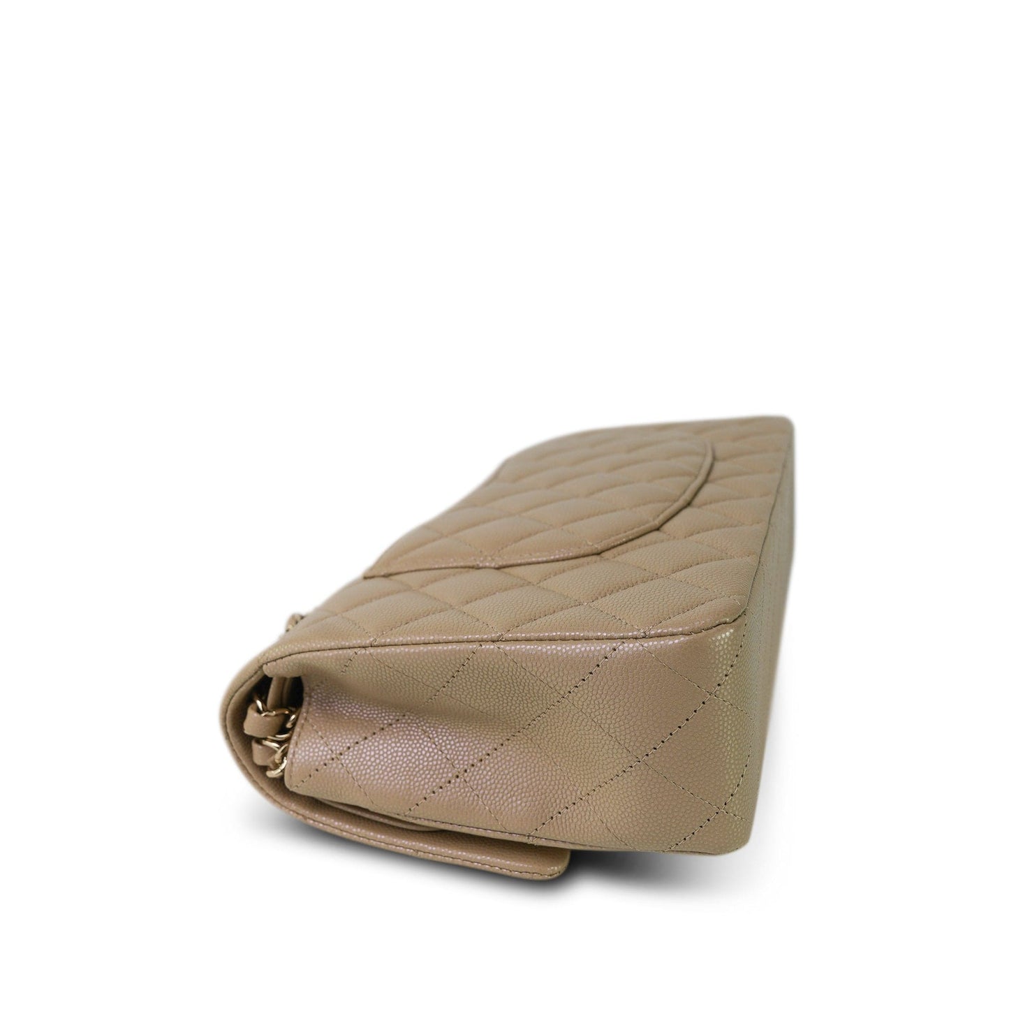 21S Iridescent Dark Beige Classic Flap Medium LGHW