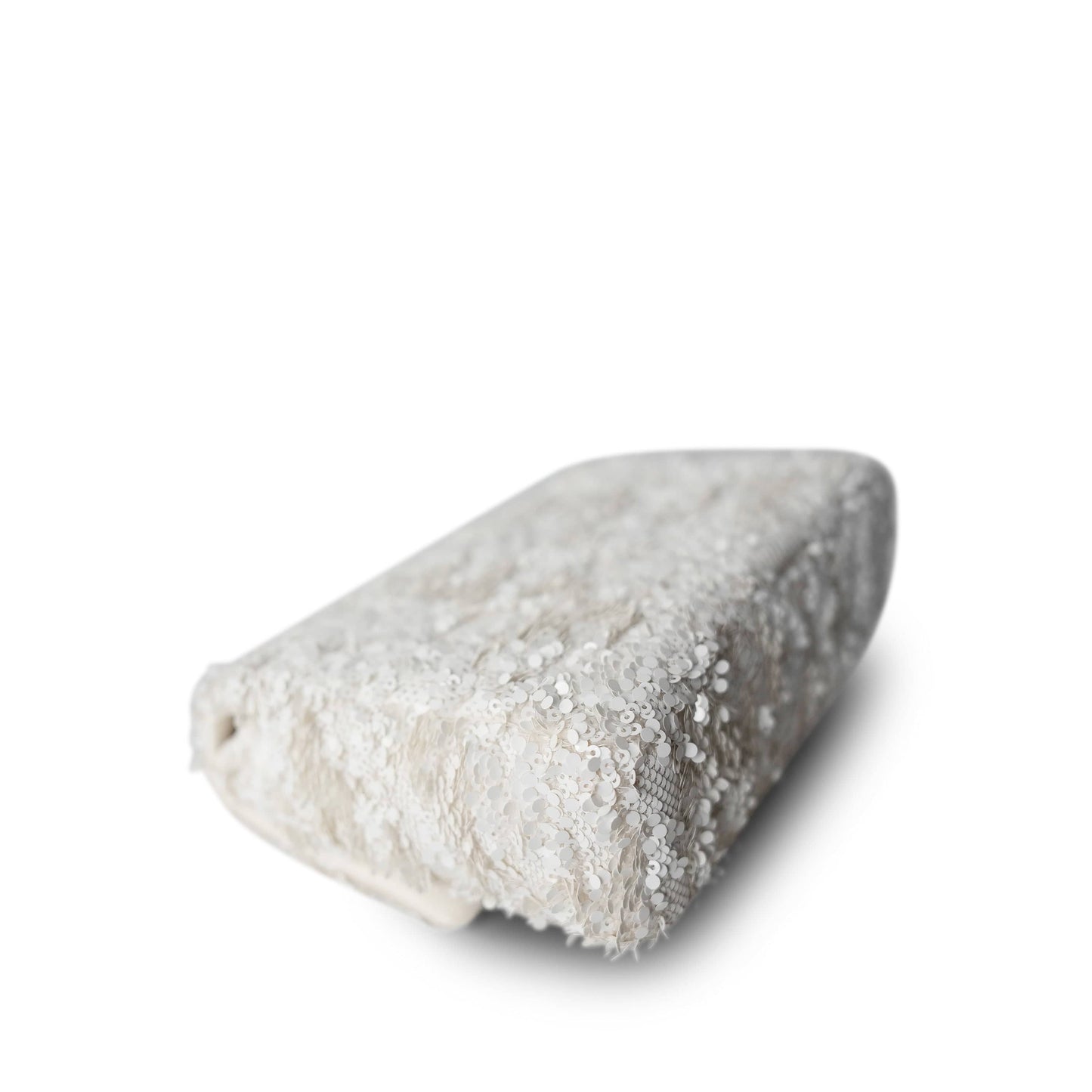 White Sequin Mini Rectangular Flap Bag LGHW