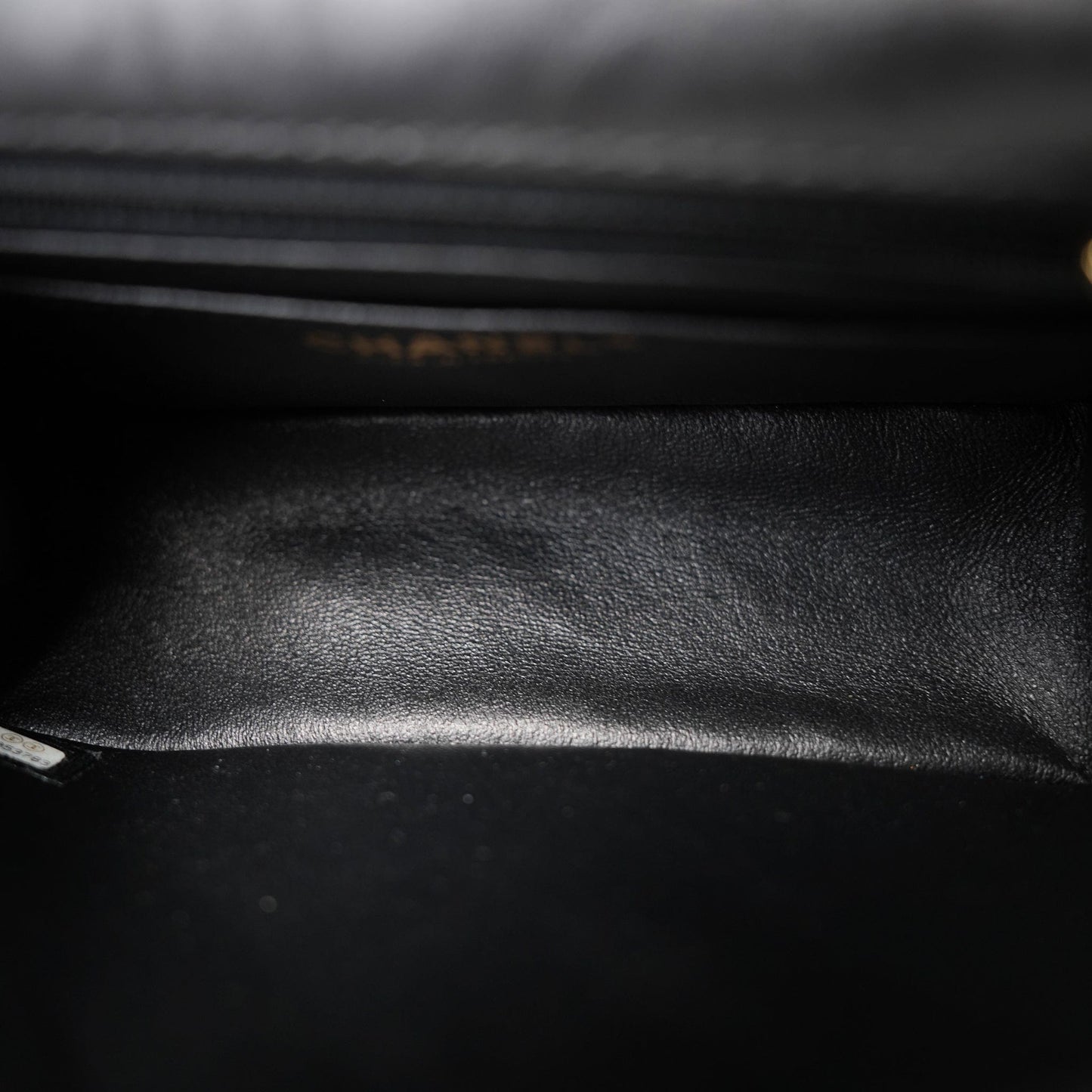 19A Black Aged Calfskin Quilted Mini Reissue 2.55 Flap Gold Hardware Light gold