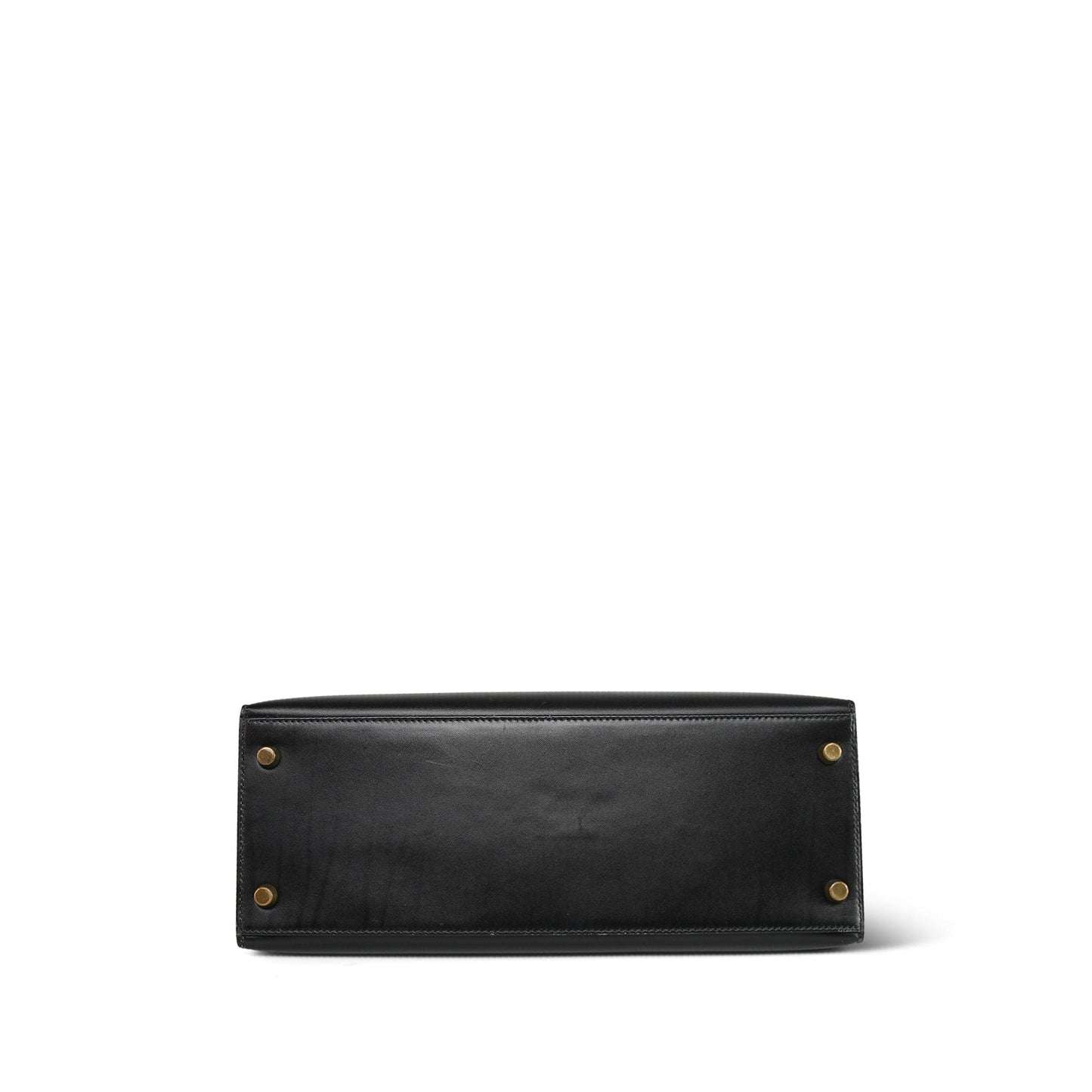 Vintage Kelly 28 Black Box Calfskin Gold Plated