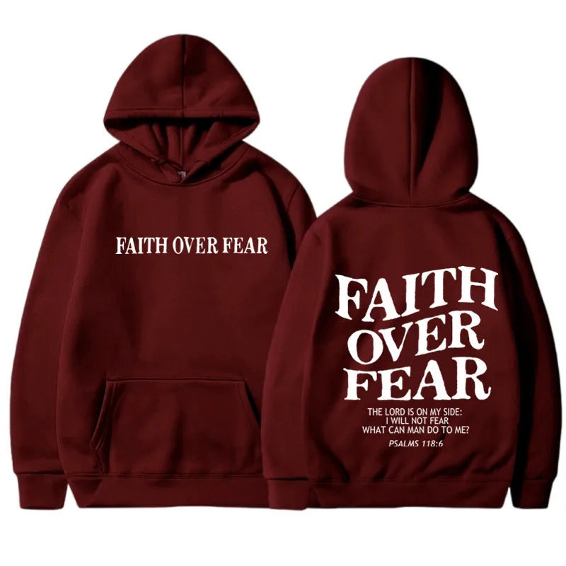 Symbolic Faith Over Fear Hoodie