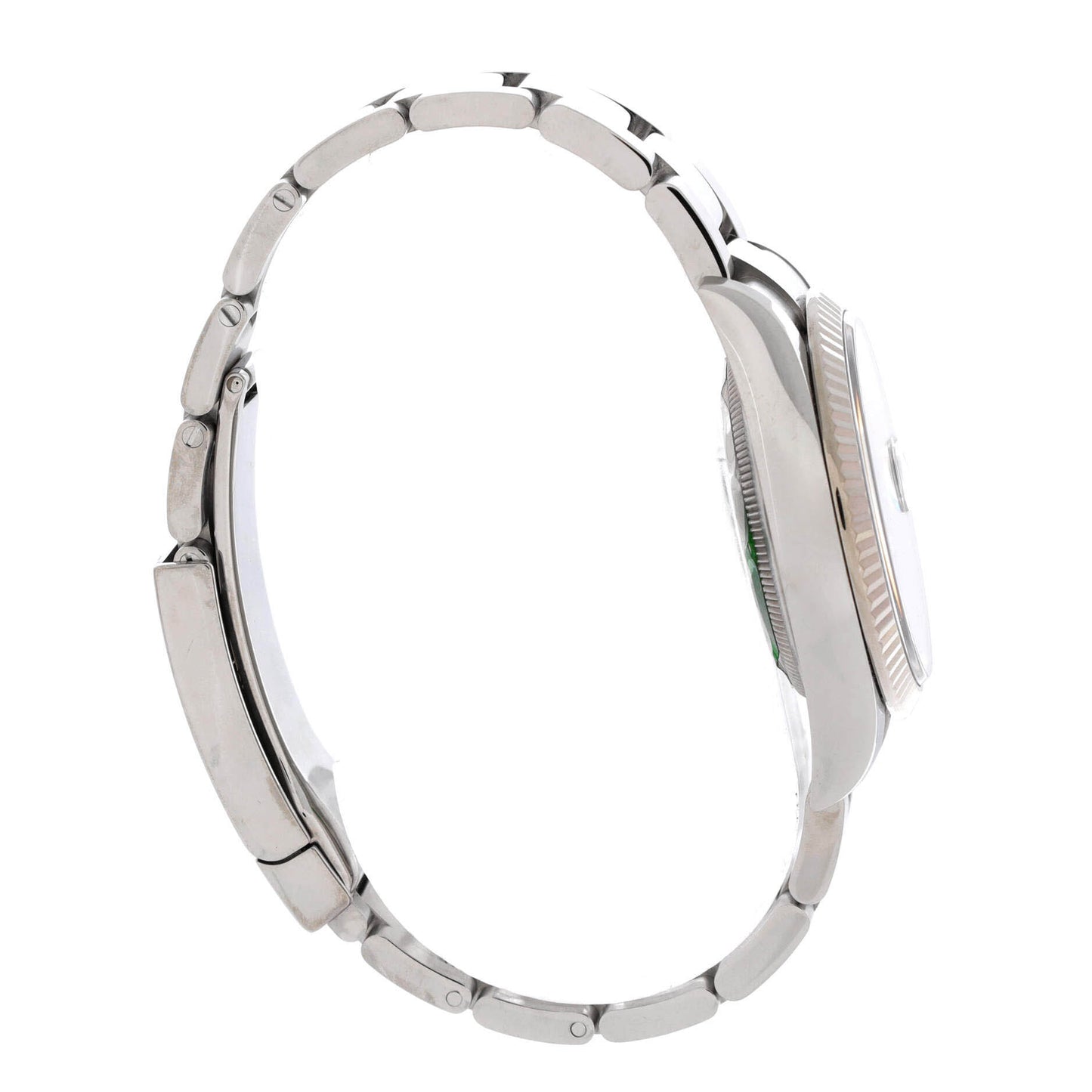 Oyster Perpetual Datejust Palm Motif Automatic Watch Stainless Steel and White Gold with Diamond Markers 36