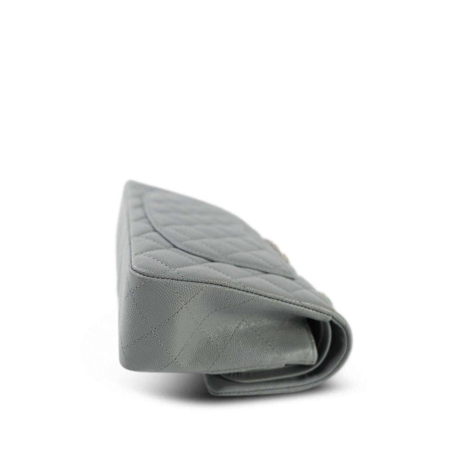 20C Grey Caviar Quilted Classic Flap Small LGHW