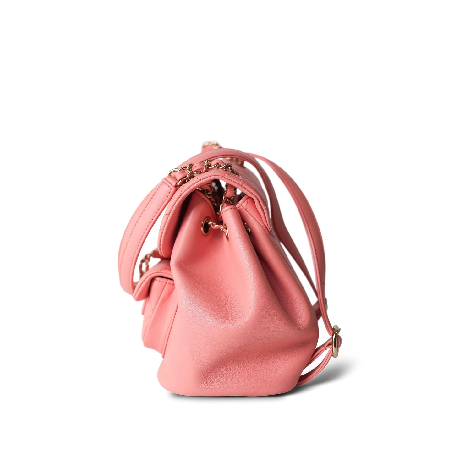 22A Coral/Pink Leather Duma Backpack Small LGHW