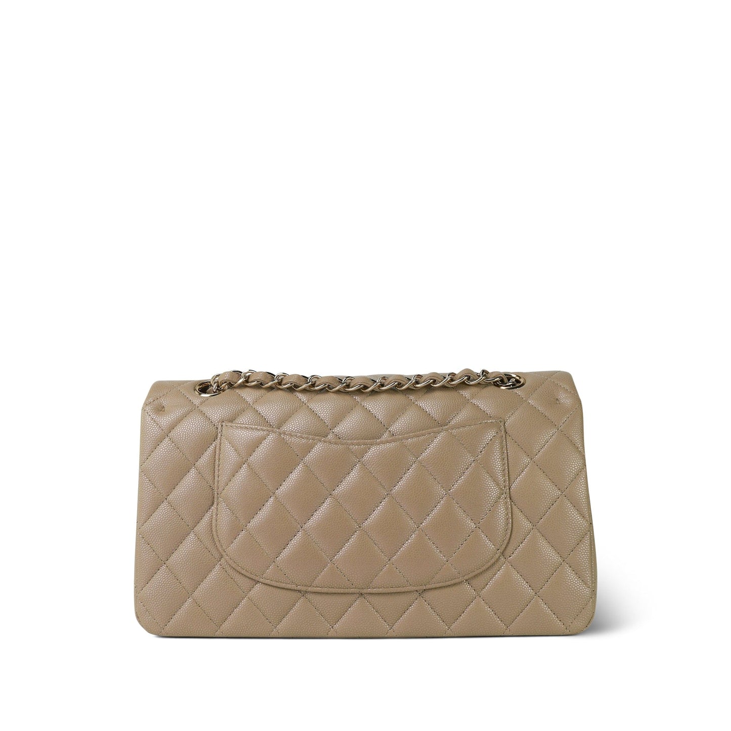 21S Iridescent Dark Beige Classic Flap Medium LGHW