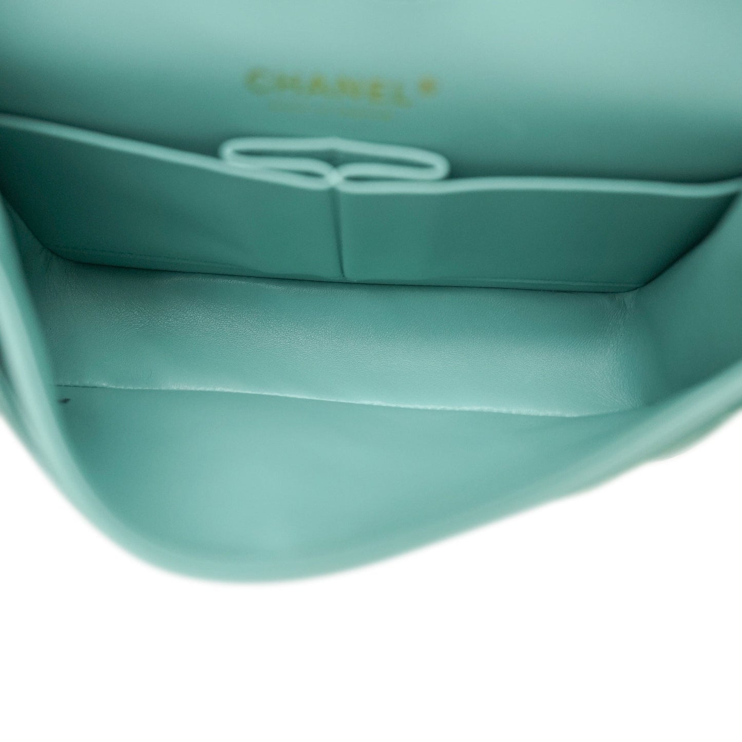 20c Tiffany Blue Caviar Quilted Small Classic Flap LGHW