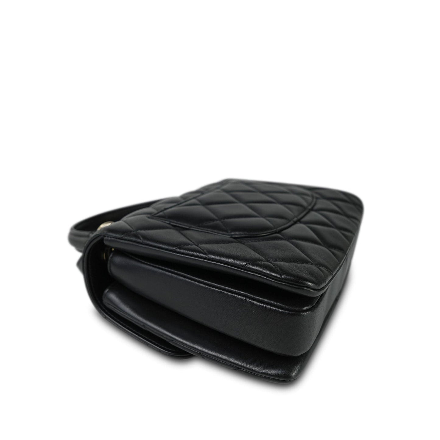 21S Black Lambskin Quilted Small Trendy CC Light Gold Hardware