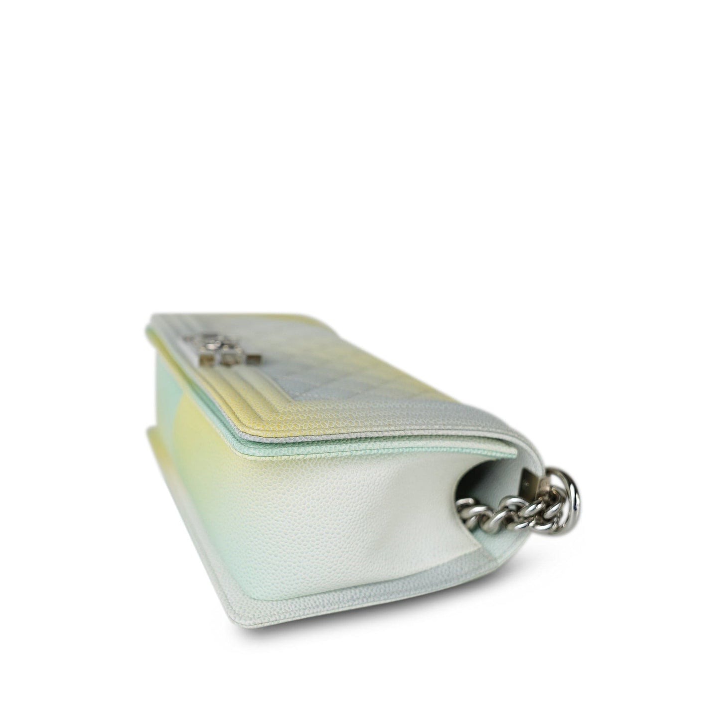 18P Cuba Rainbow Caviar Quilted Boy Bag Old Medium Silver Hardware