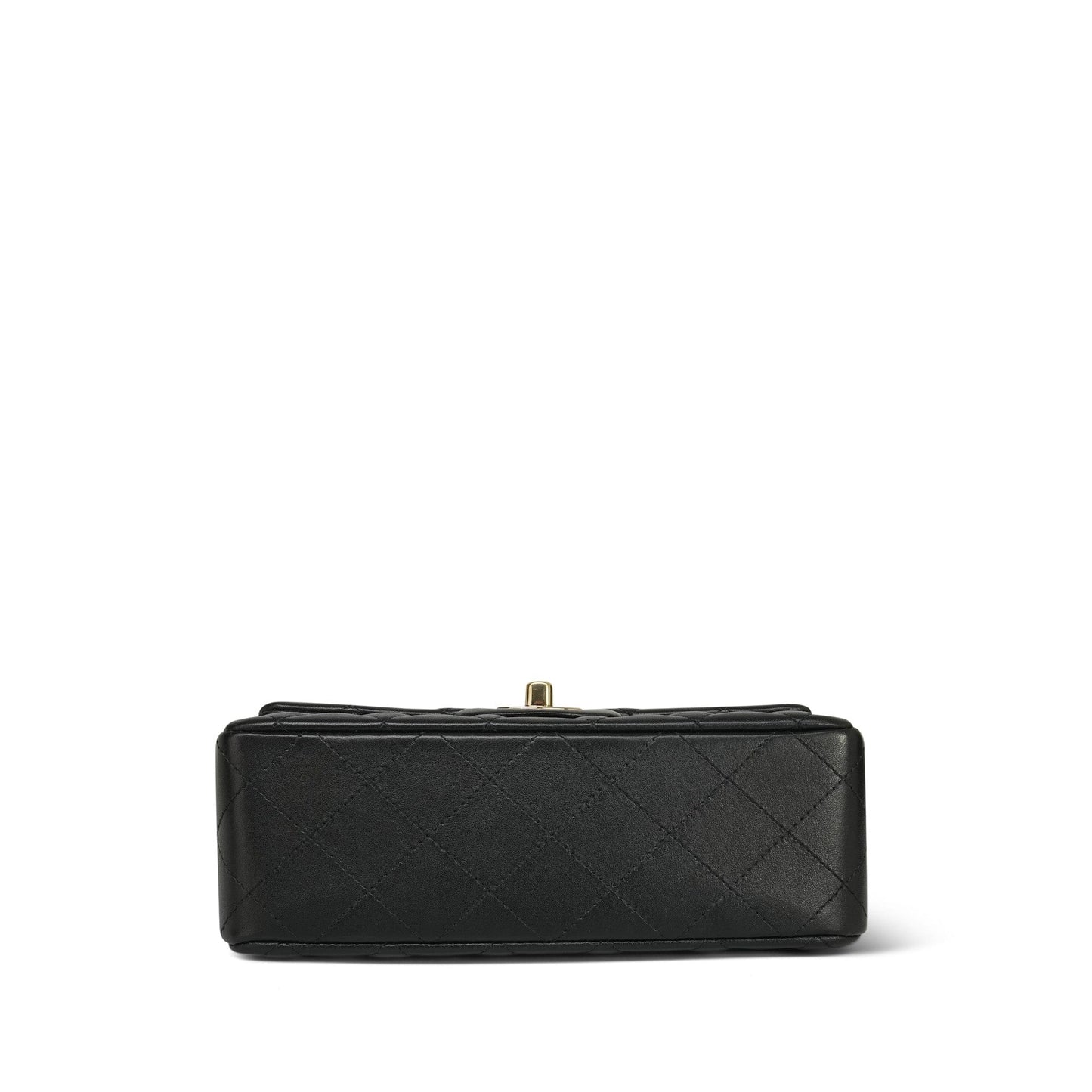 22A Black Lambskin Quilted Mini Rectangular Flap LGHW