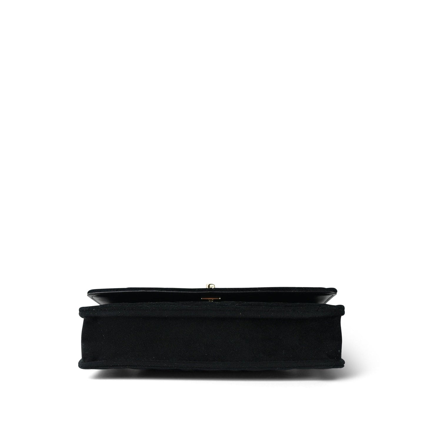 20A Black Velvet Quilted Crystal Pearl Crush Wallet On Chain WOC LGHW