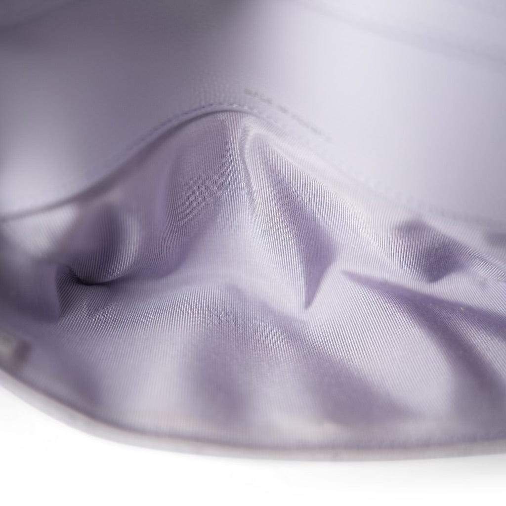 21K Lilac Caviar Quilted Classic Sunglasses Case with Chain SHW