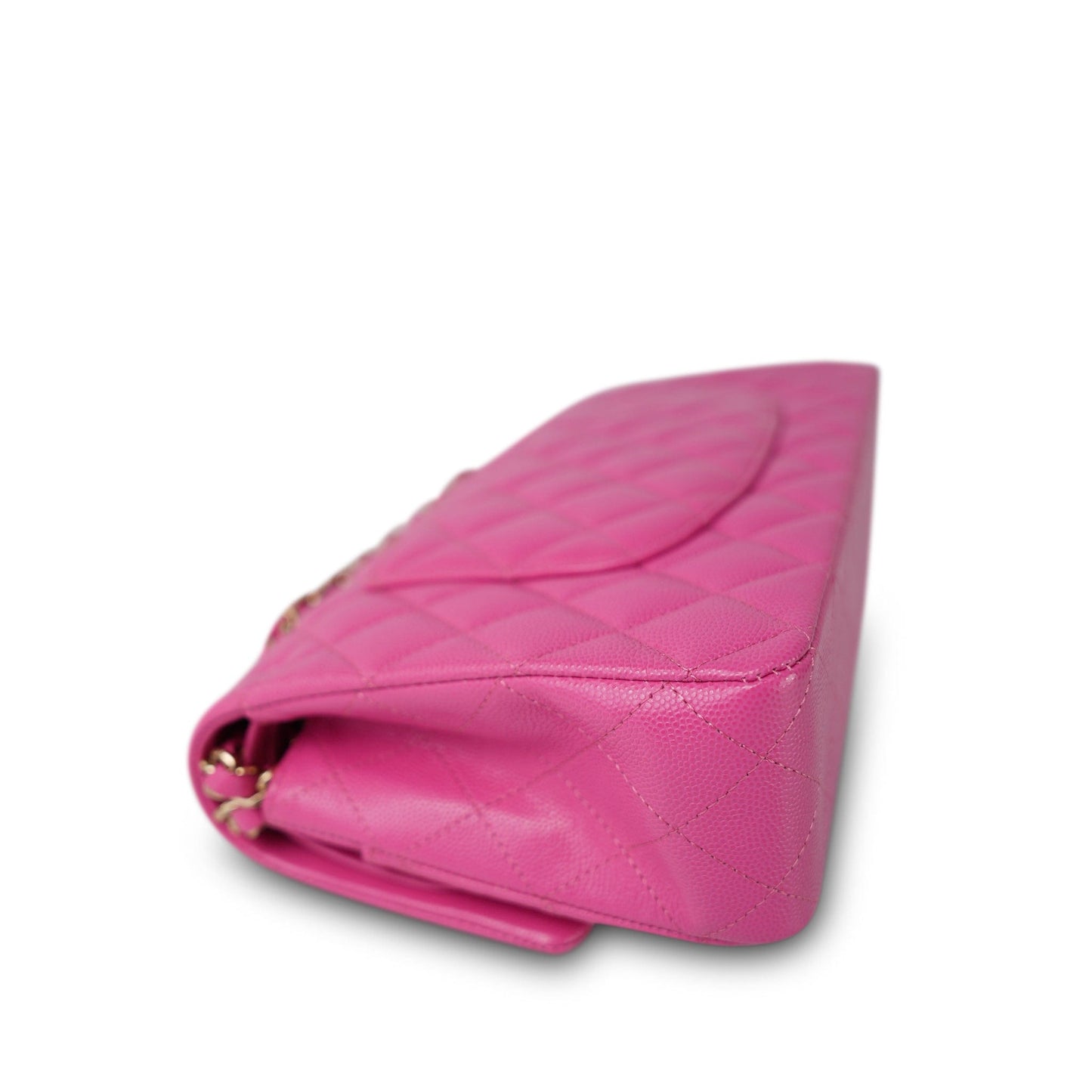19C Pink Caviar Quilted Classic Flap Medium Light Gold Hardware