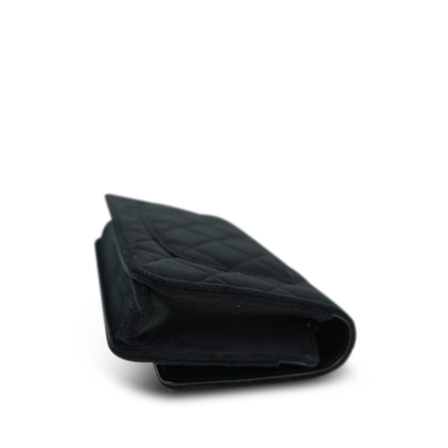 20A Black Velvet Quilted Crystal Pearl Crush Wallet On Chain WOC LGHW