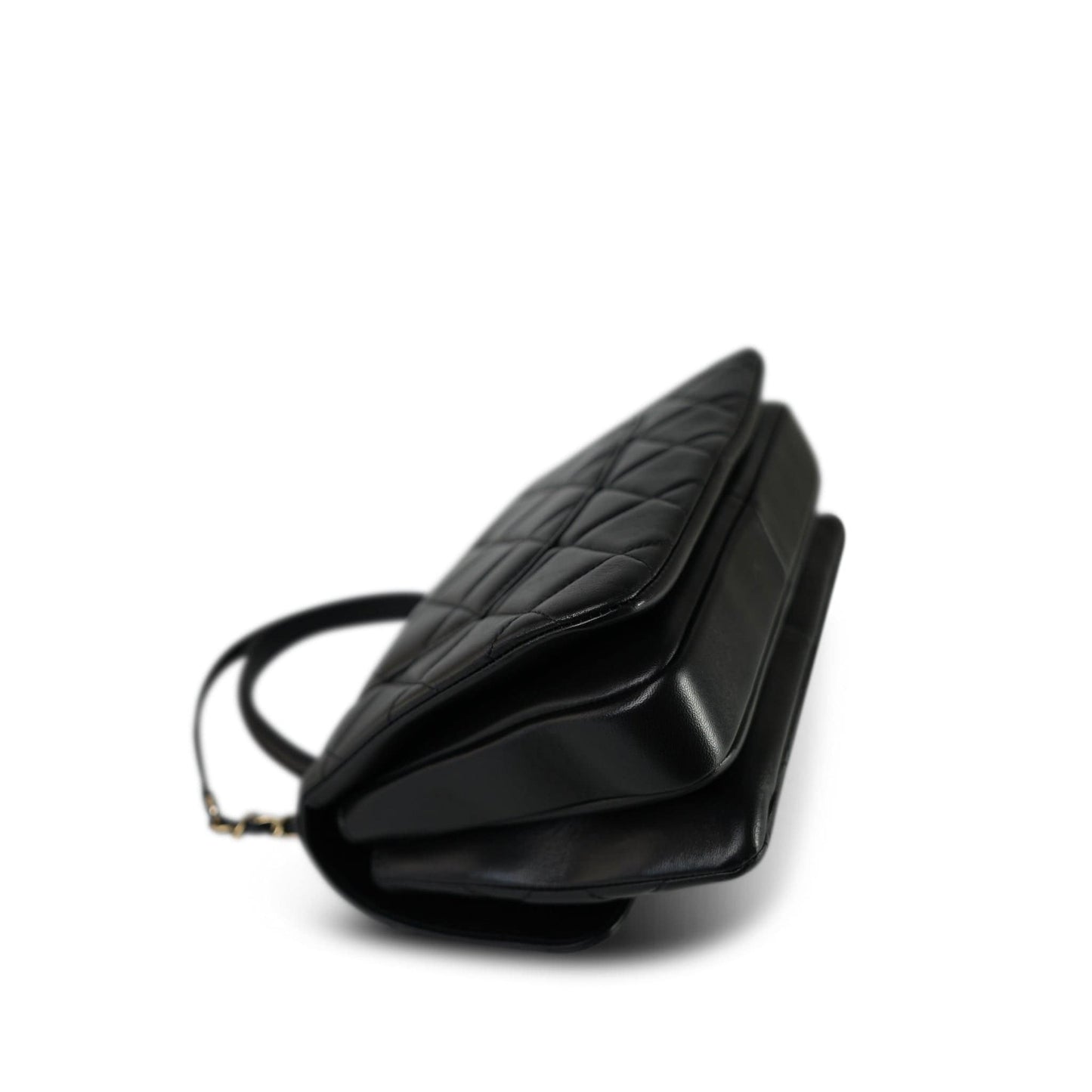 21S Black Lambskin Quilted Small Trendy CC Light Gold Hardware