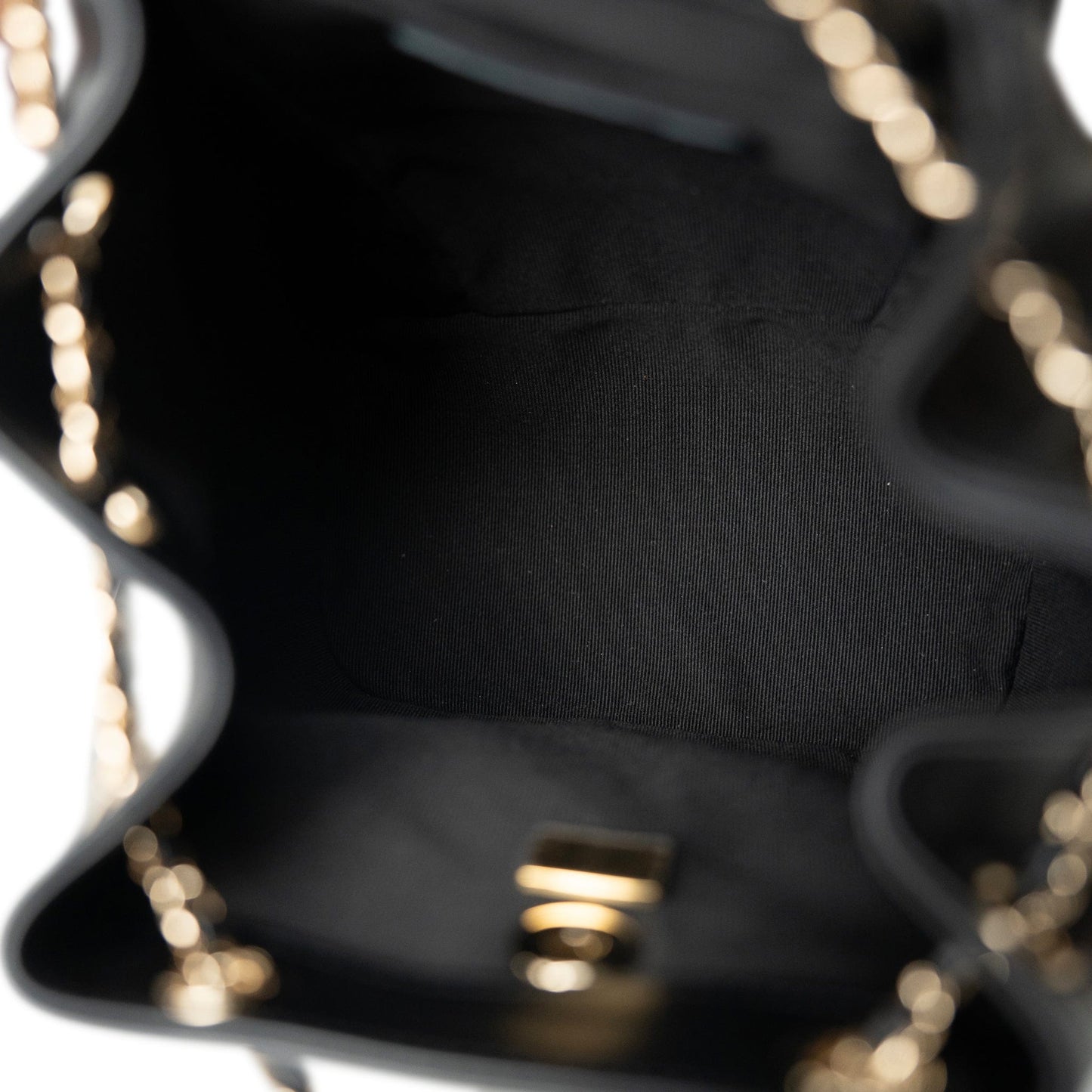 22A Black Lambskin Leather Duma Backpack Small LGHW