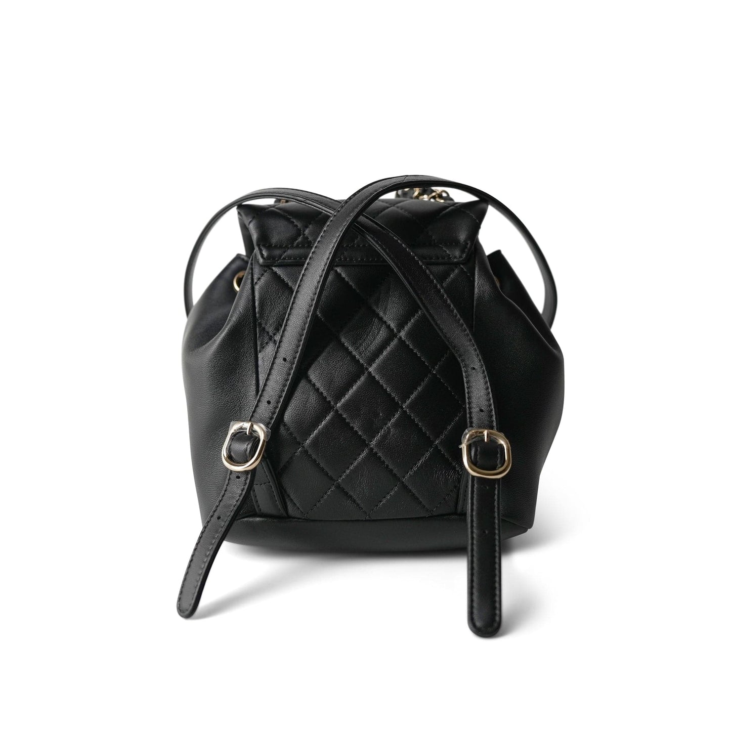 22A Black Lambskin Leather Duma Backpack Small LGHW