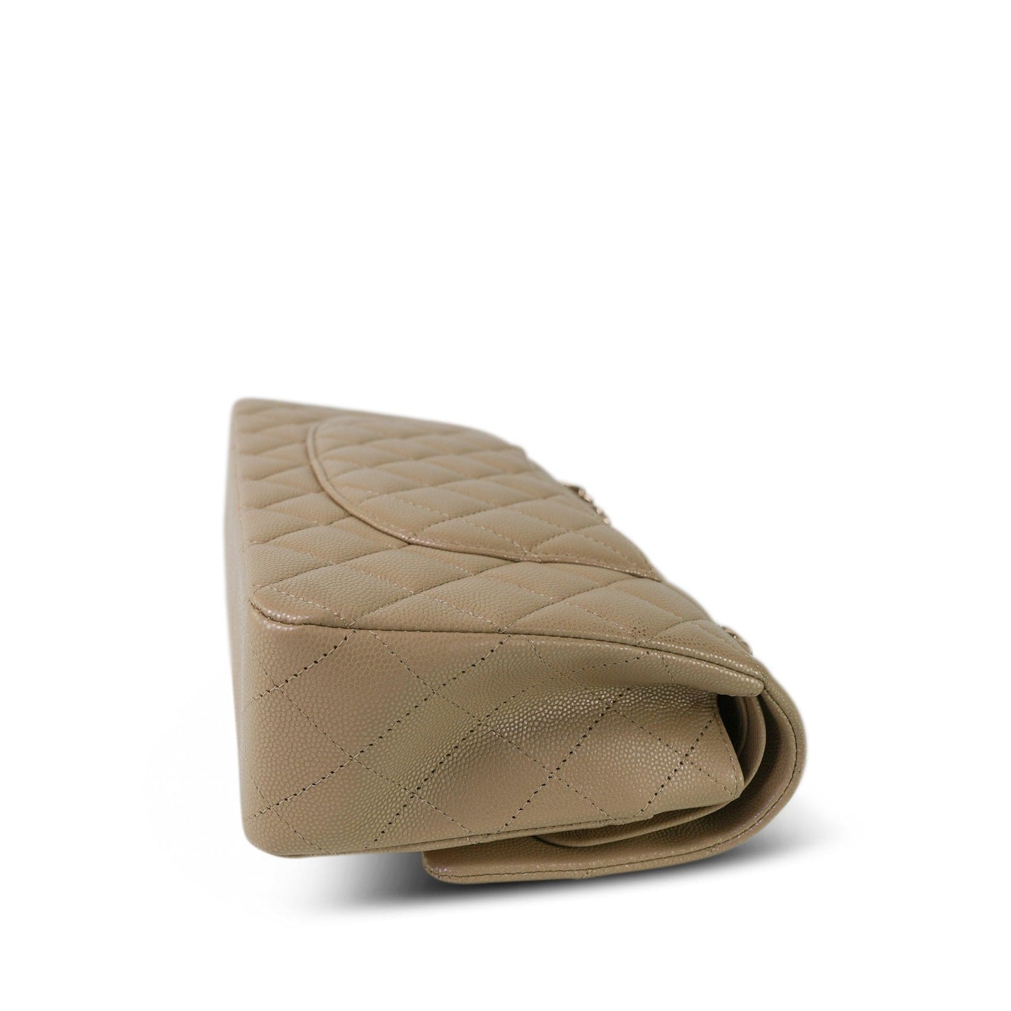 21S Iridescent Dark Beige Classic Flap Medium LGHW