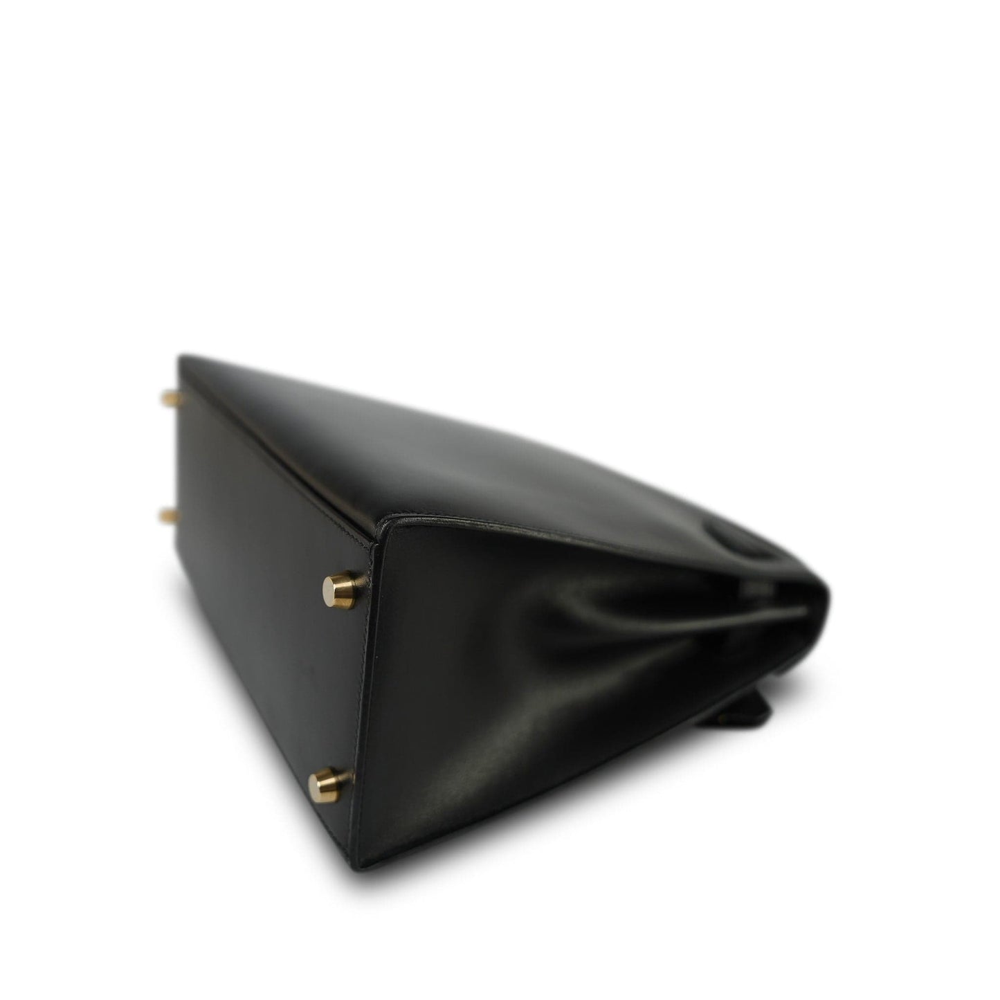 Vintage Kelly Sellier 28 Black Box Calfskin Gold Plated (Y) Stamp