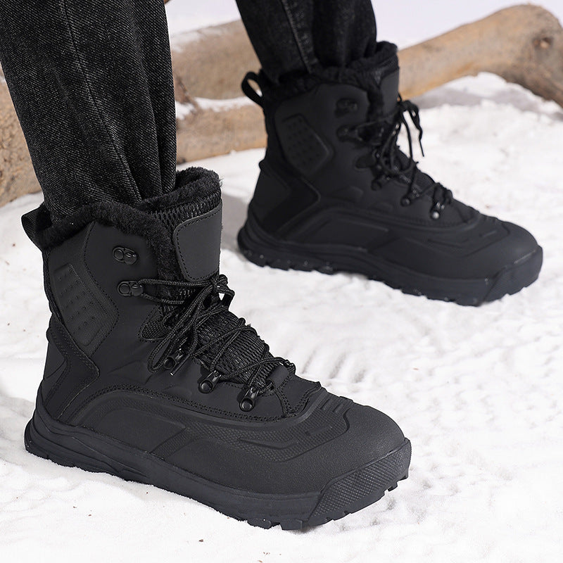Fleece-lined Warm Plus Sized Men's Boots