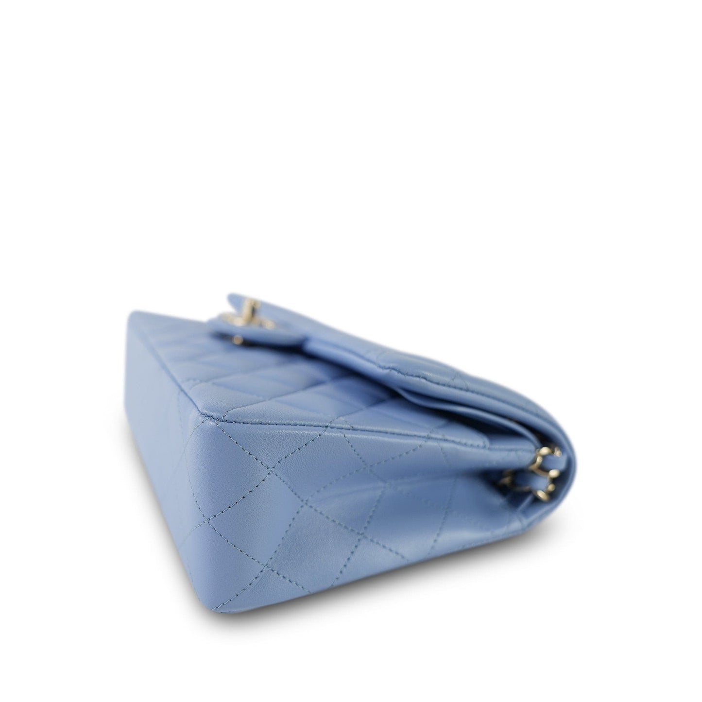 21C Blue Lambskin Quilted Classic Flap Small LGHW