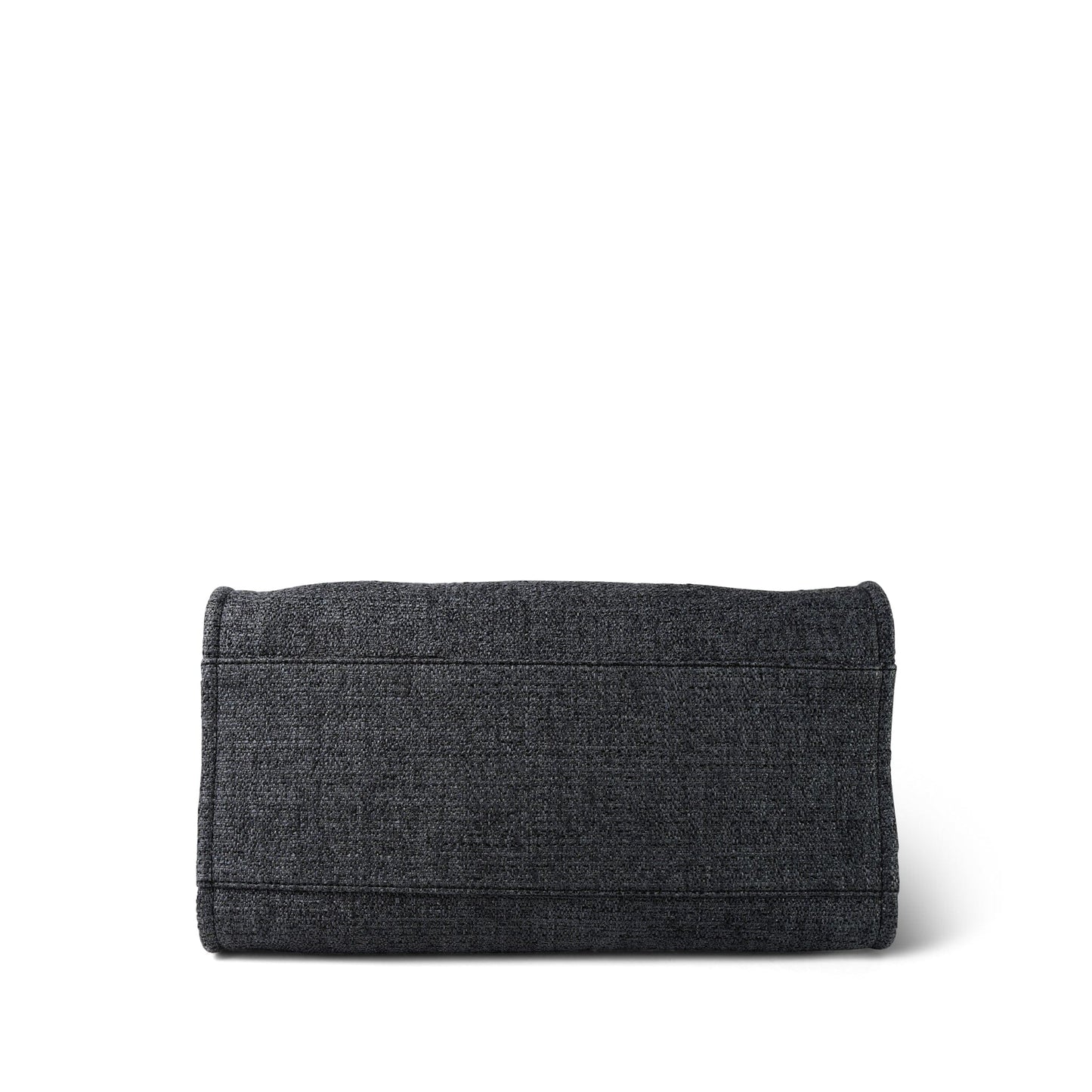 21S Navy/Black Raffia/Tweed Quilted Deauville Tote Large Light Gold Hardware