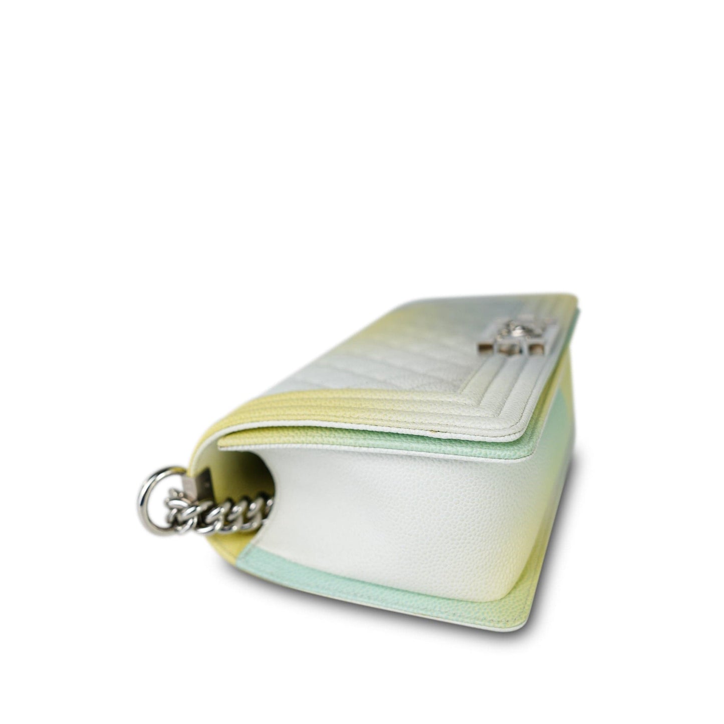 18P Cuba Rainbow Caviar Quilted Boy Bag Old Medium Silver Hardware