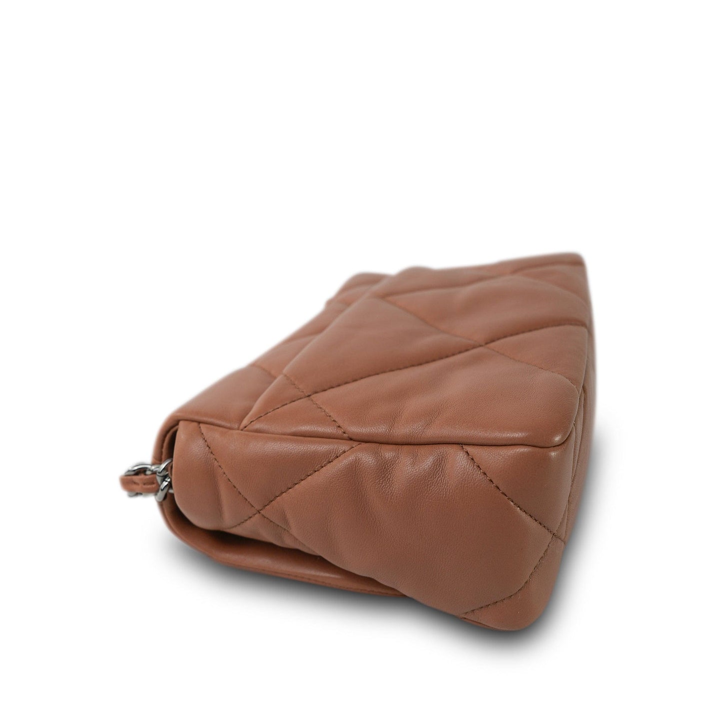 21K Caramel Lambskin Quilted 19 Flap Small Mixed Hardware