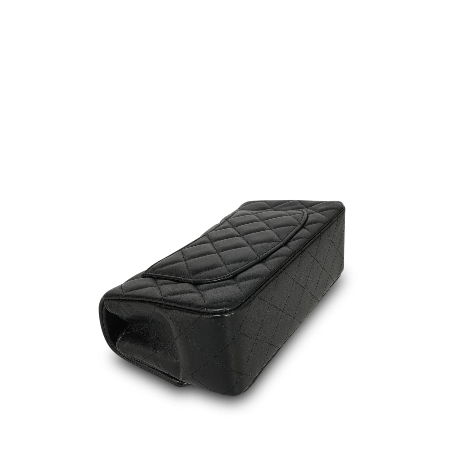 22A Black Lambskin Quilted Mini Rectangular Flap LGHW